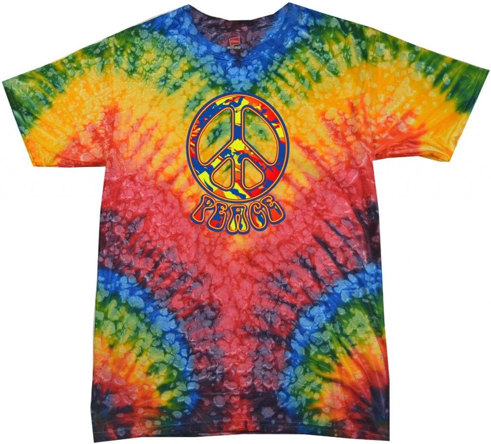 Buy Cool Shirts Funky Peace Tie Dye Woodstock T-Shirt
