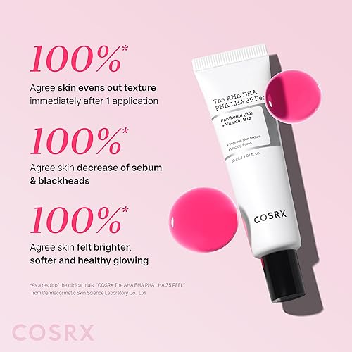 Miniatura 6 de COSRX AHA BHA PHA LHA 35% Peel 1.01 fl. oz / 1.0 fl oz, gel exfoliante químico para piel opaca, áspera y grasa con células de piel obstruidas de