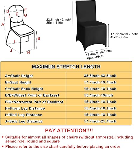 Miniatura 2 de Chumia Juego de 20 fundas para sillas y bandas para silla, fundas elásticas de elastano con lazos brillantes para sillas para bodas, fiestas,