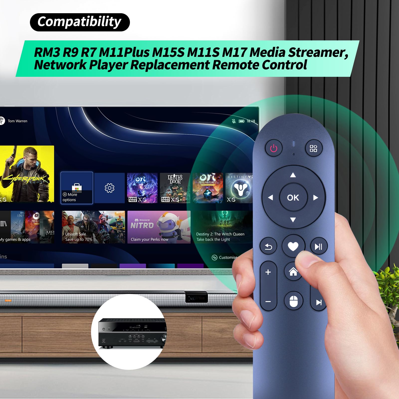Télécommande de rechange pour Fiio RM3 R9 R7 M11Plus M15S M11S M17 Media Streamer, lecteur réseau