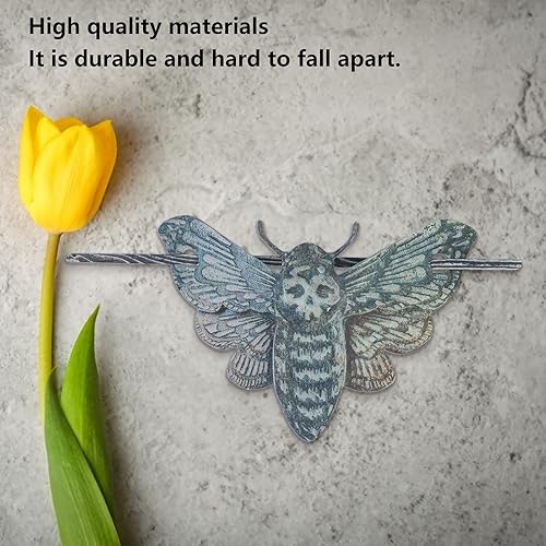 Miniatura 5 de Pasador de pelo de cráneo, con imitación retro cráneo accesorios para el cabello, joyería de Halloween creativo diseño de amor hecho de tallas y