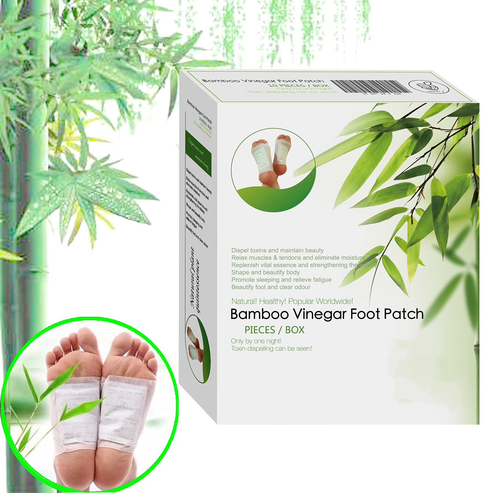 Detox Foot Pads,Wormwood Detox Foot Pads,Foot Care Pad with Enhance Blood Circulation, Relieve Fatigue and Improve Sleep Quality (20 Back)