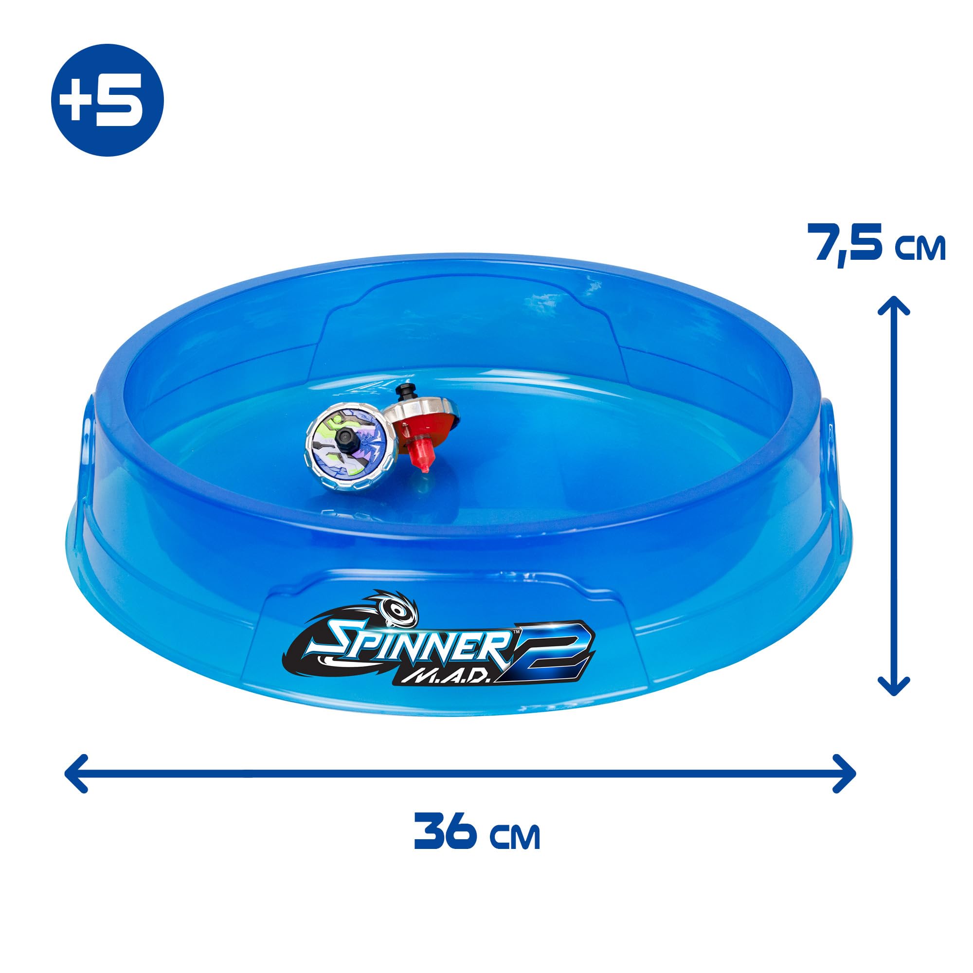 Bizak Spinner Mad 2 Kampfsanden, Kampfspiel mit Kreiseln und Sand, für Jungen und Mädchen ab 5 Jahren, garantierter Spielspaß (62006306)