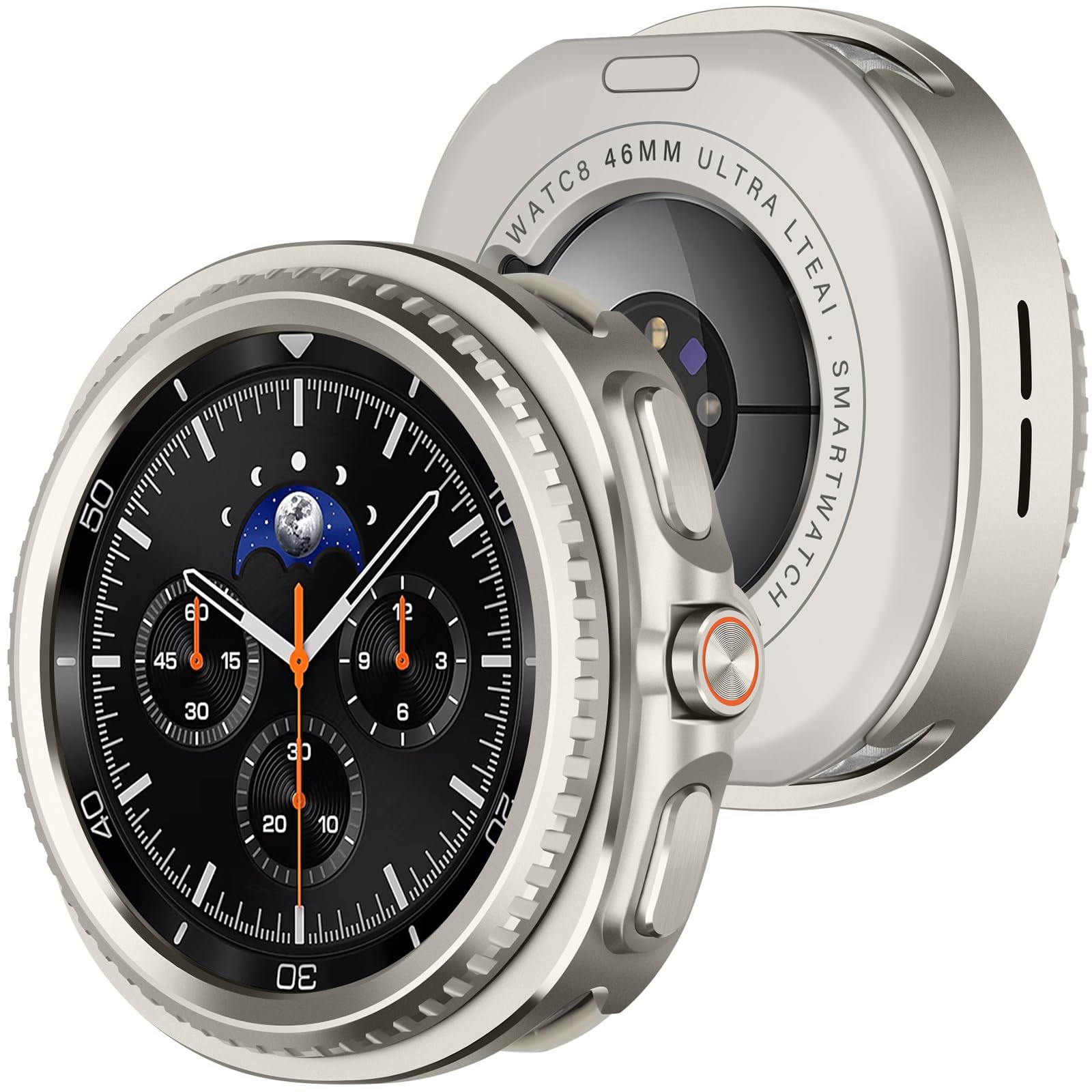 Carcasa para Galaxy Watch 8 Classic 46mm Amizee funda protectora PC dura anti-choque 7