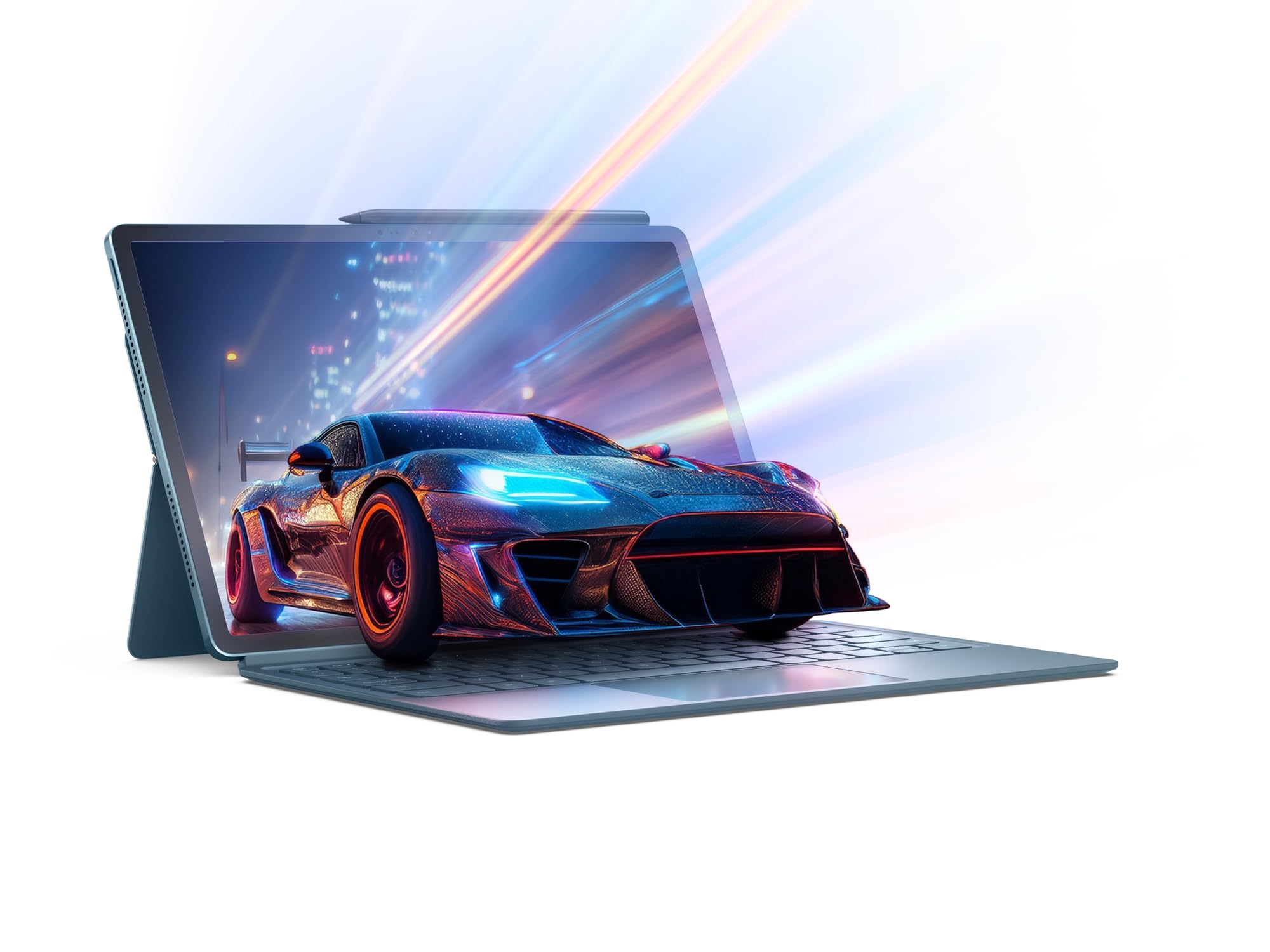 Lenovo Yoga Tab Plus tablet 12,7" 3K (Qualcomm Snapdragon 8 Gen 3, 16 GB RAM, 256 GB UFS 4.0, 144 Hz, Wi-Fi 7, Bluetooth 5.4, Android 14) Tidal Teal, w zestawie klawiatura + długopis