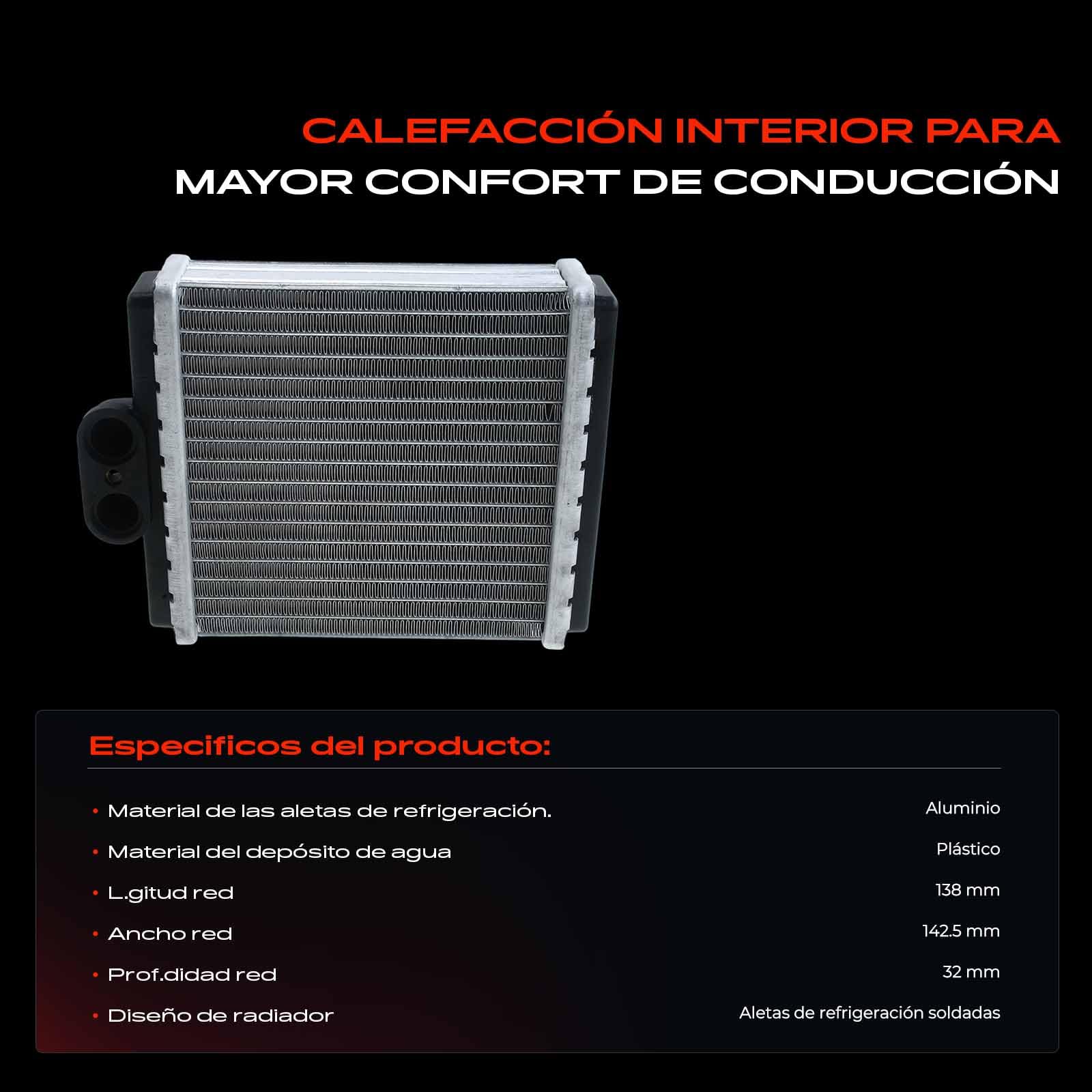 Frankberg Intercambiador de calor para calefacción interior 7412085C10 | Compatible con Vitara ET TA TD, Vitara Cabrio ET TA, X-90 EL