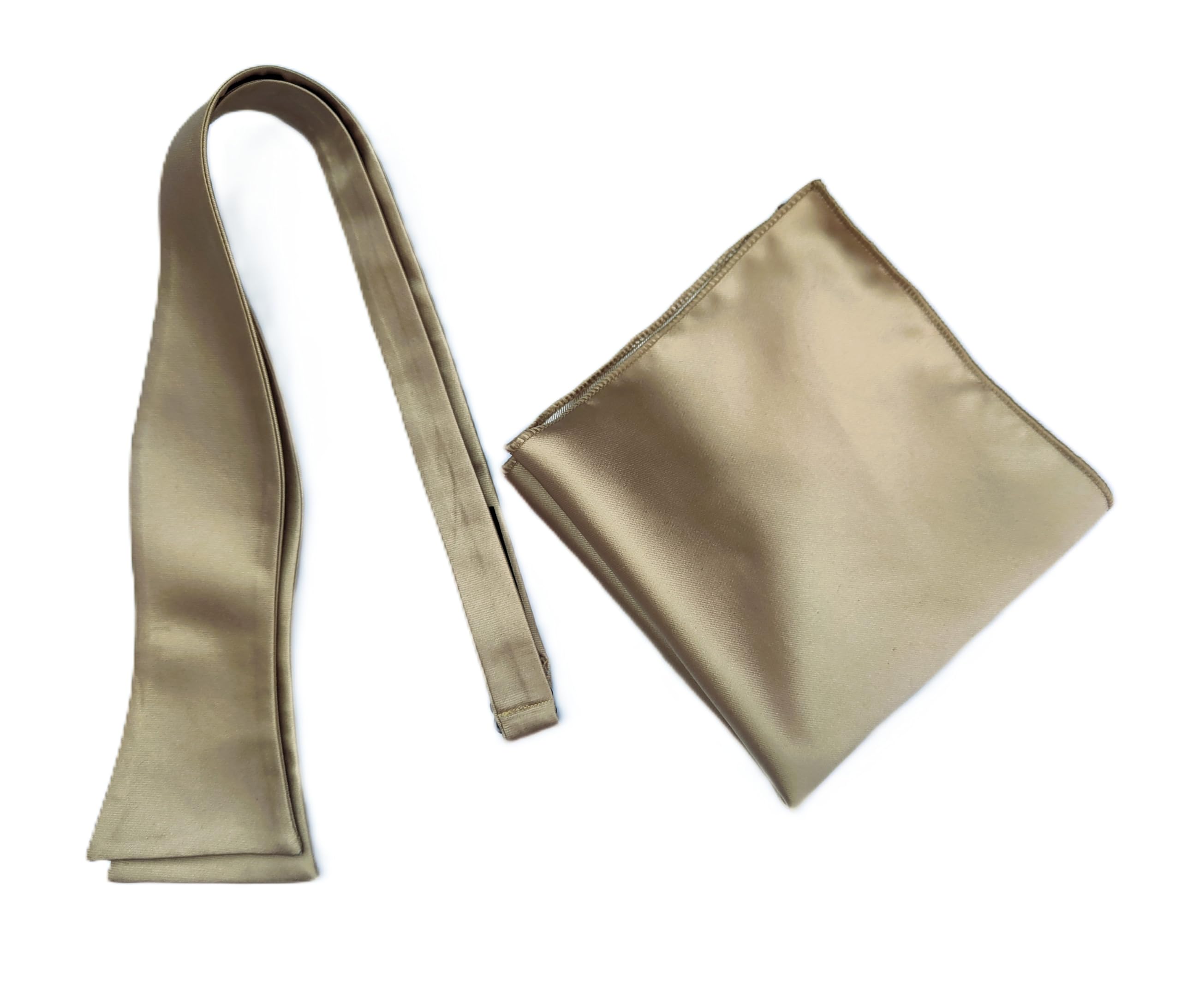 voici France Men's Self-Knot Open Bow Tie for Tuxedo or Dinner Jacket Silver Color Free Size (Gold+PS)-picture-27