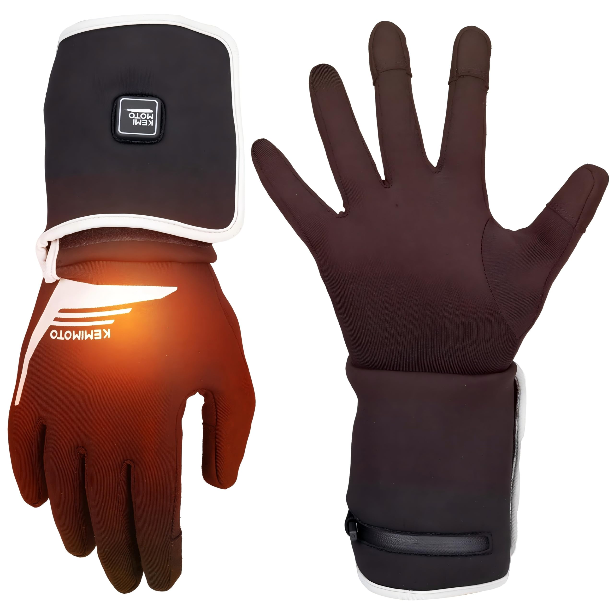 KEMIMOTO Guantes Calefactables, 2025 Mejorados Guantes Interiores Invierno cálidos y Finos, Guantes Eléctricos Trabajo Calefactables para Hombre y Mujer, Bicicleta, Esquí