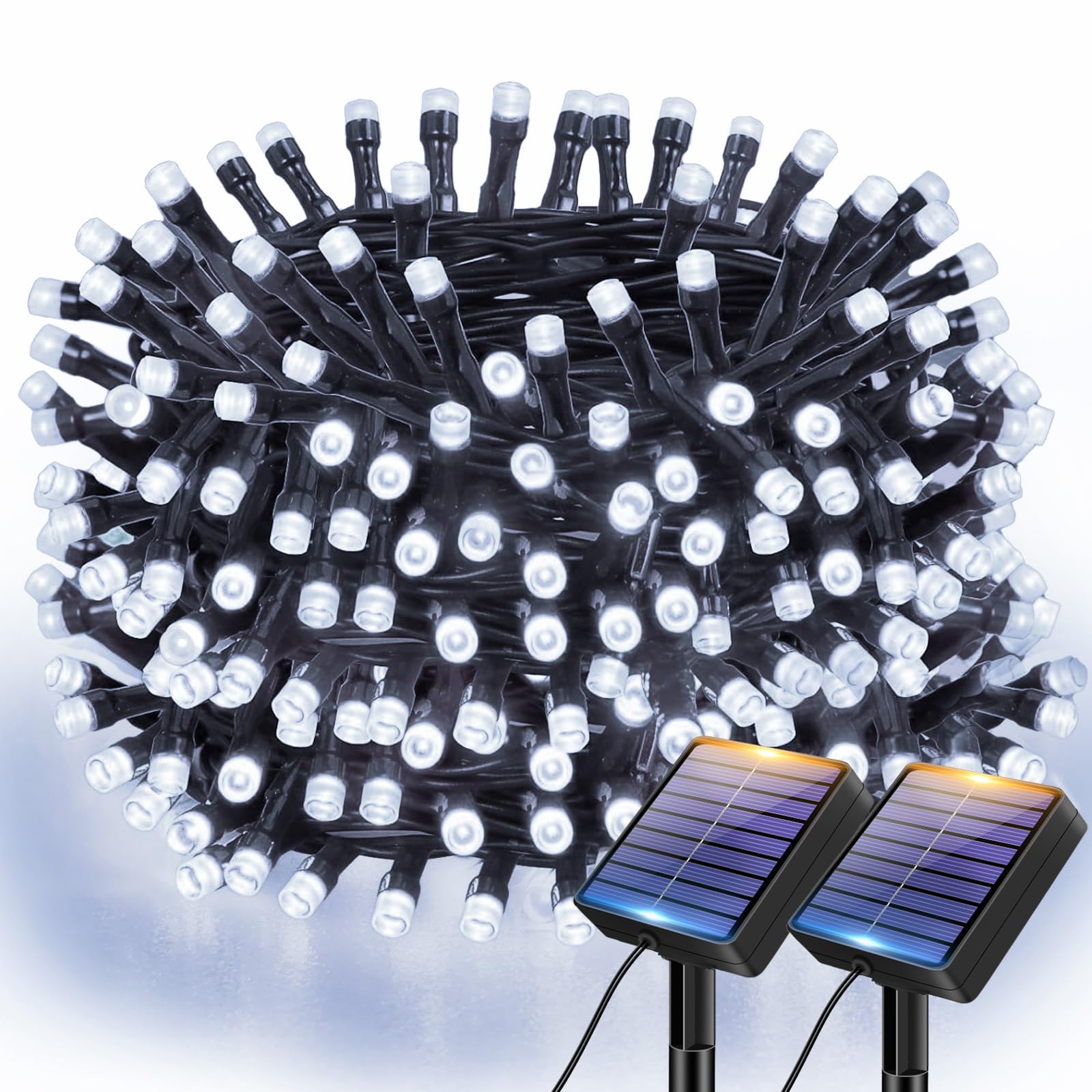 btfarm Solar Lichterkette Outdoor 6M 60 LED, IP65 Wasserdicht Lichterkette Solar Außen Wetterfest, 8 Modi Solarlichterkette Aussen für Garten Balkon Baum Terrasse Weihnachten Hof