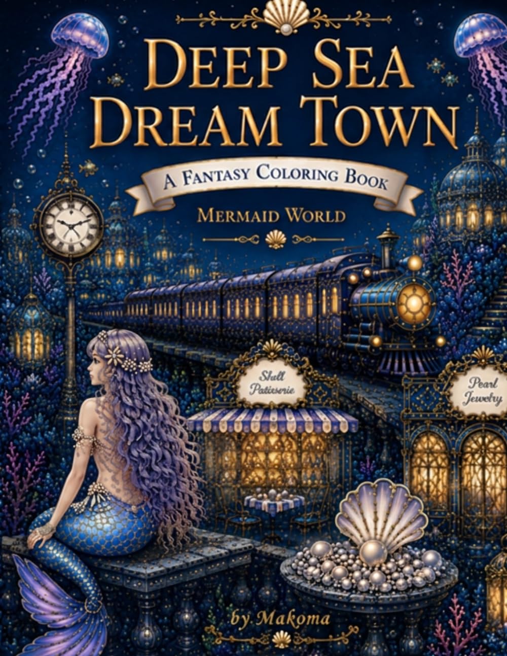 Deep Sea Dream Town: A Fantasy Coloring Book