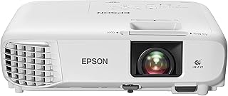 Epson Home Cinema 880 3-chip 3LCD 1080p Projector, 3300 lumens Color and White Brightness, Streaming and Home Theater, Built-in Speaker, Auto Picture Skew, 16,000:1 Contrast, HDMI 2.0, White