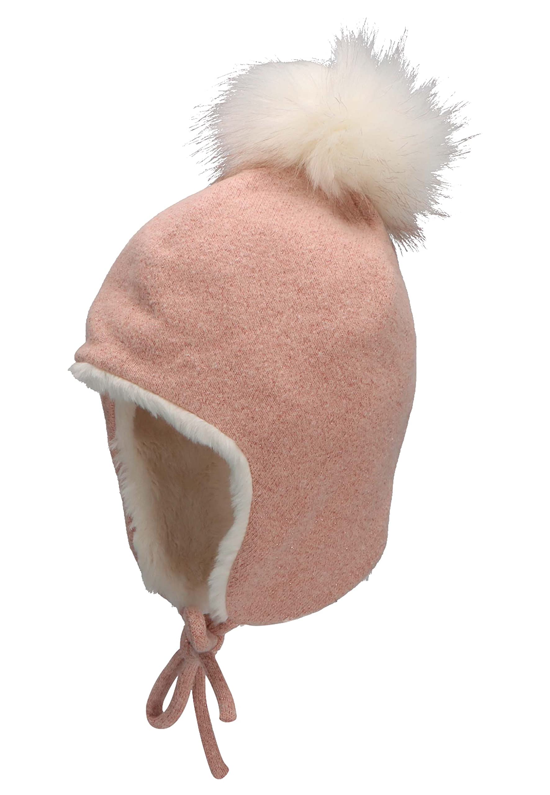 Sterntaler Berretto Bambina Con Lurex E Pompon – Foderato In Pelliccia Vegana – Inca Lurex