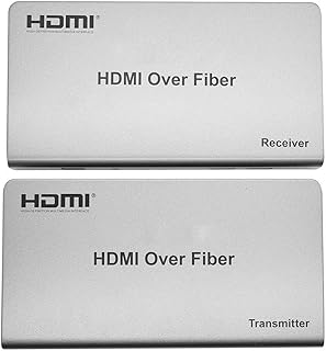 HDMI fiber extender with USB mouse and keyboard, 1920x1080 60Hz HDMI IR KVM Extender Over Fiber Optic Cable 20km