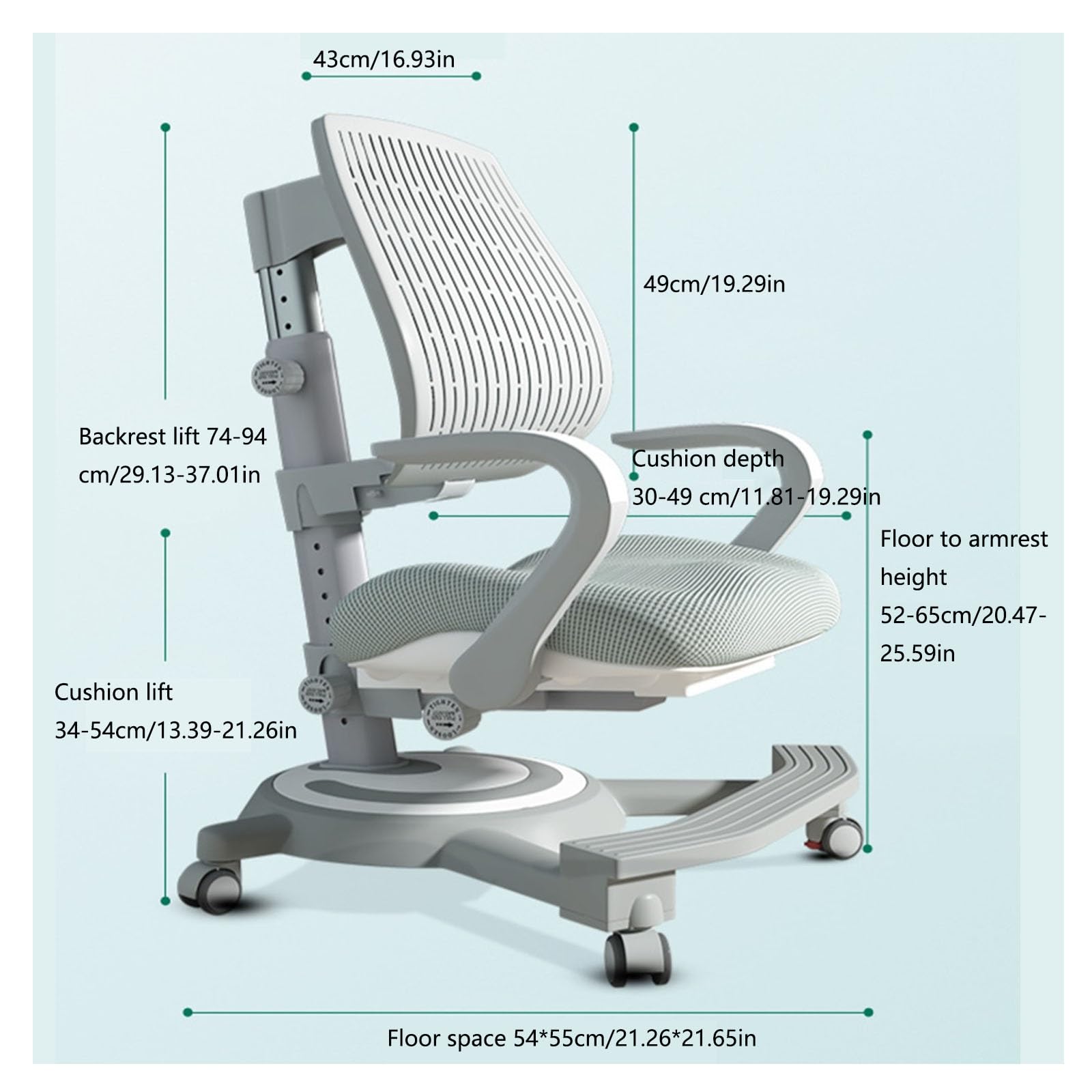 Ergonomiczne krzesło biurowe dla dzieci, prawidłowa postawa siedząca, specjalne siedzisko, dom, szkoła, biuro, regulacja wysokości, łatwe w montażu (obrotowe) (kolor: różowy) Star of Light