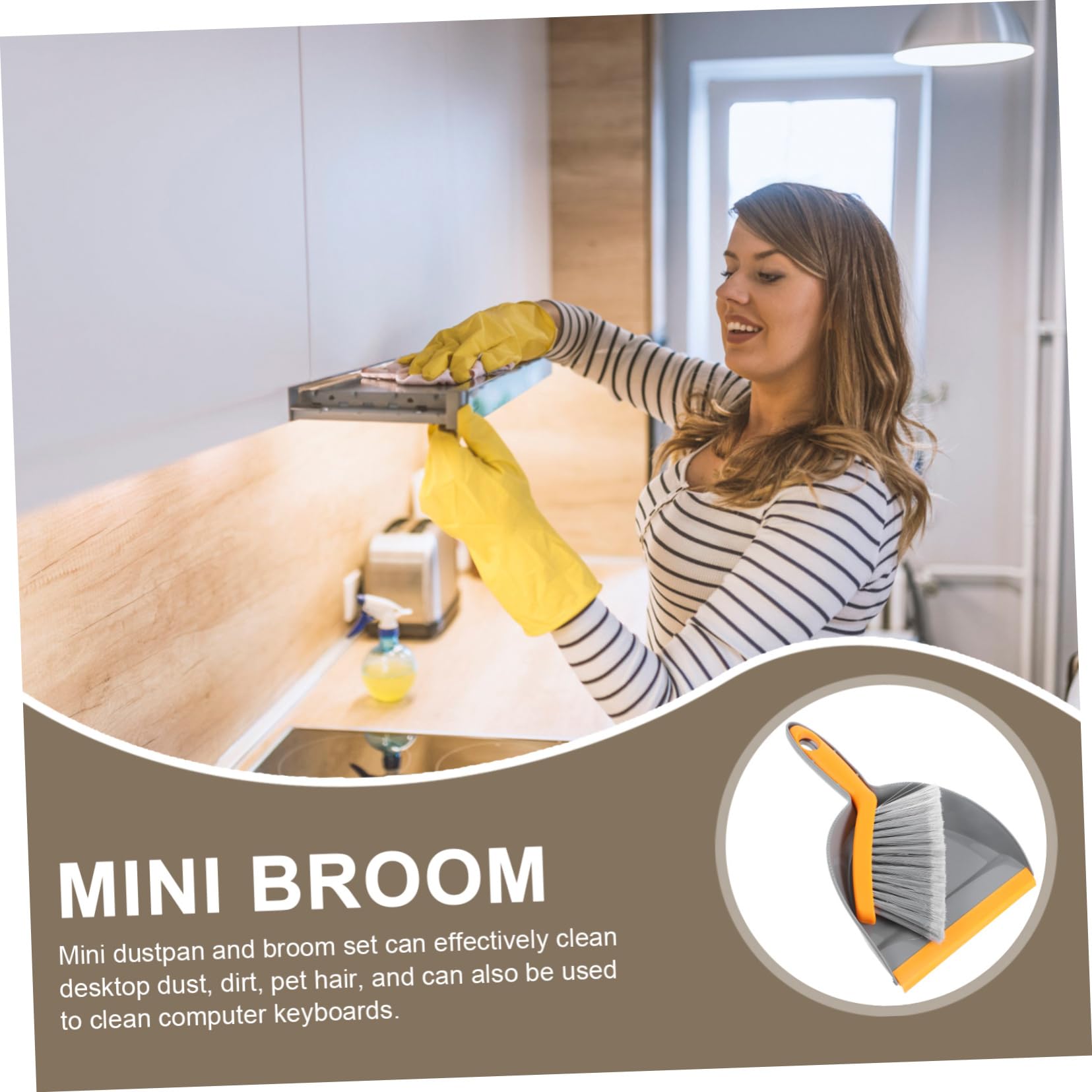 1 Set Broom Dustpan Set Portable Hand Broom Car Detailing Brush Small Countertop Broom Table Crumb Sweeper Small Cleaning Tool Small Sweeping Countertop Brush Car Gaps Brush Pp FOMIYES