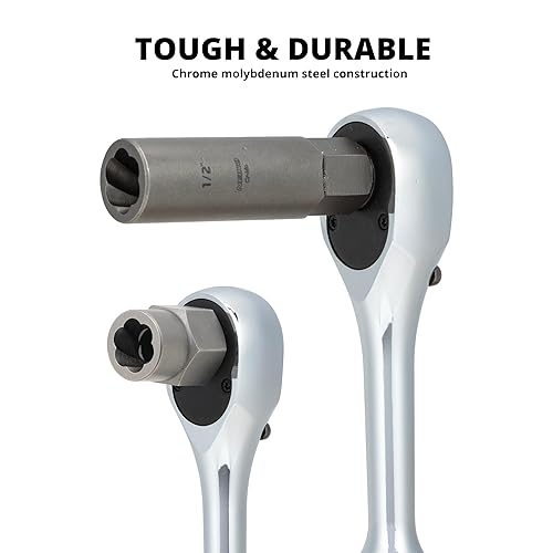 Miniatura 5 de NEIKO 04207A - Juego de extractores de pernos y tuercas de impacto, herramienta de extracción de tuercas de 14 piezas, accionamiento de 38, juego de