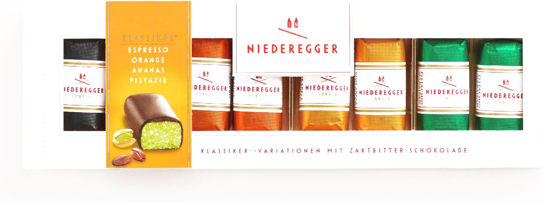Niederegger AssortedMini Chocolate and Marzipan Bars 3.5 oz each - Gourmet Christmas Gift for the Holidays (1 Item per Order, Not per Case)