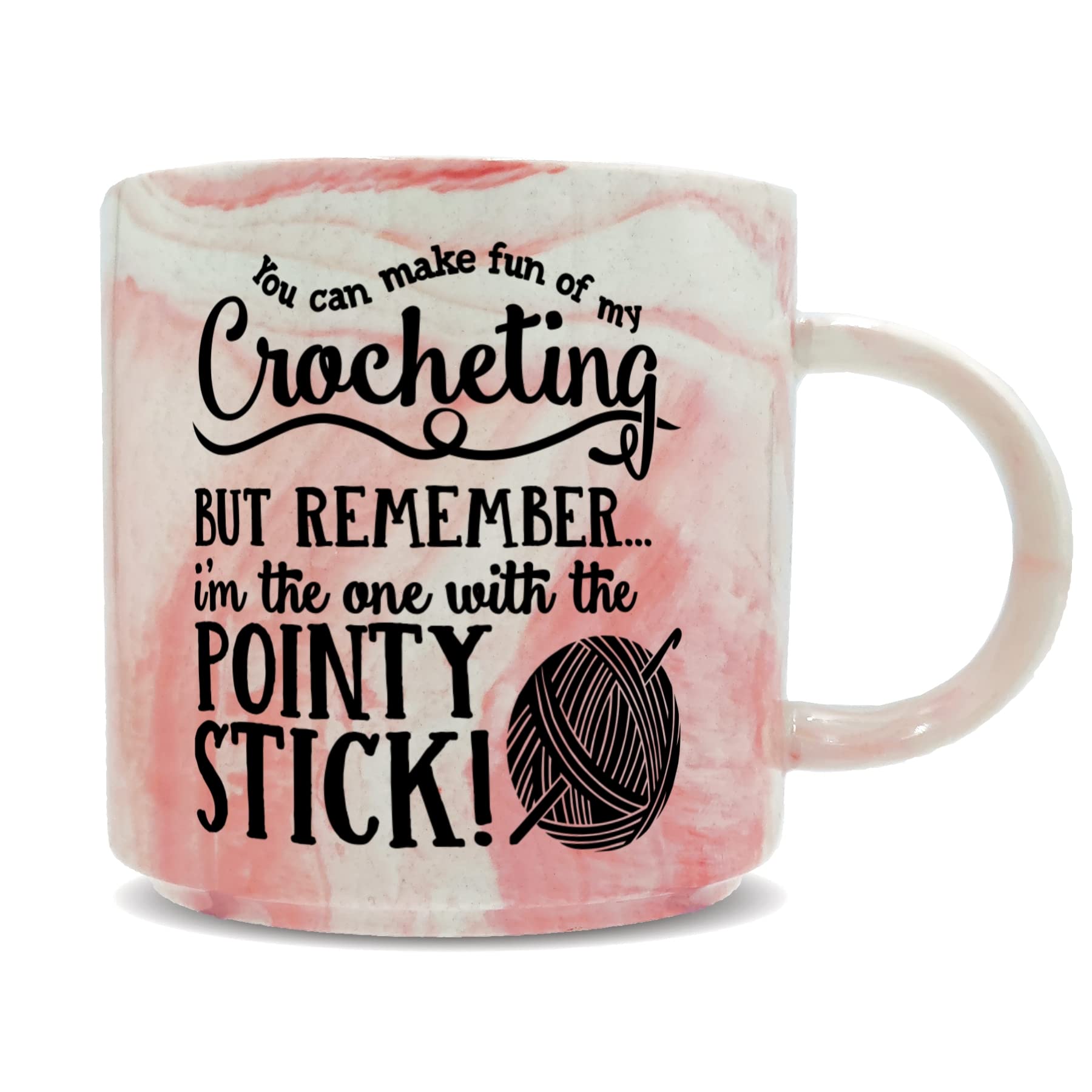 Hippowarehouse You Can Make Fun of My Crocheting, But RememberI'm The One with The Pointy Stick! Printed Mug Various Colour Options Ceramic Cup Kitchenware 11oz