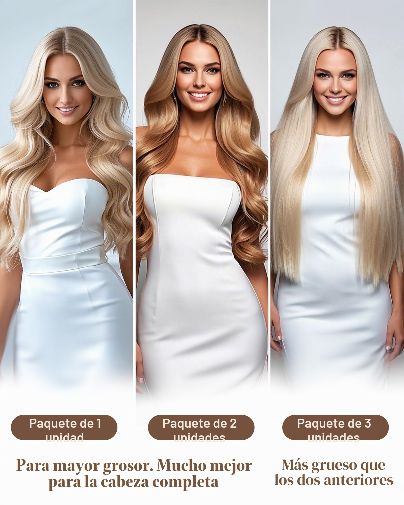 Hetto Extensiones Pelo Natural Cortina Marrón Claro Ombre Rubio Dorado Extensiones de Cabello Humano Coser Invisibles Castaño 40 cm 100g #8/16/8 | Cabello humano Remy, doble weft, anti-pérdida y sin nudos. Trama fina invisible, cómoda. Para bodas y uso di