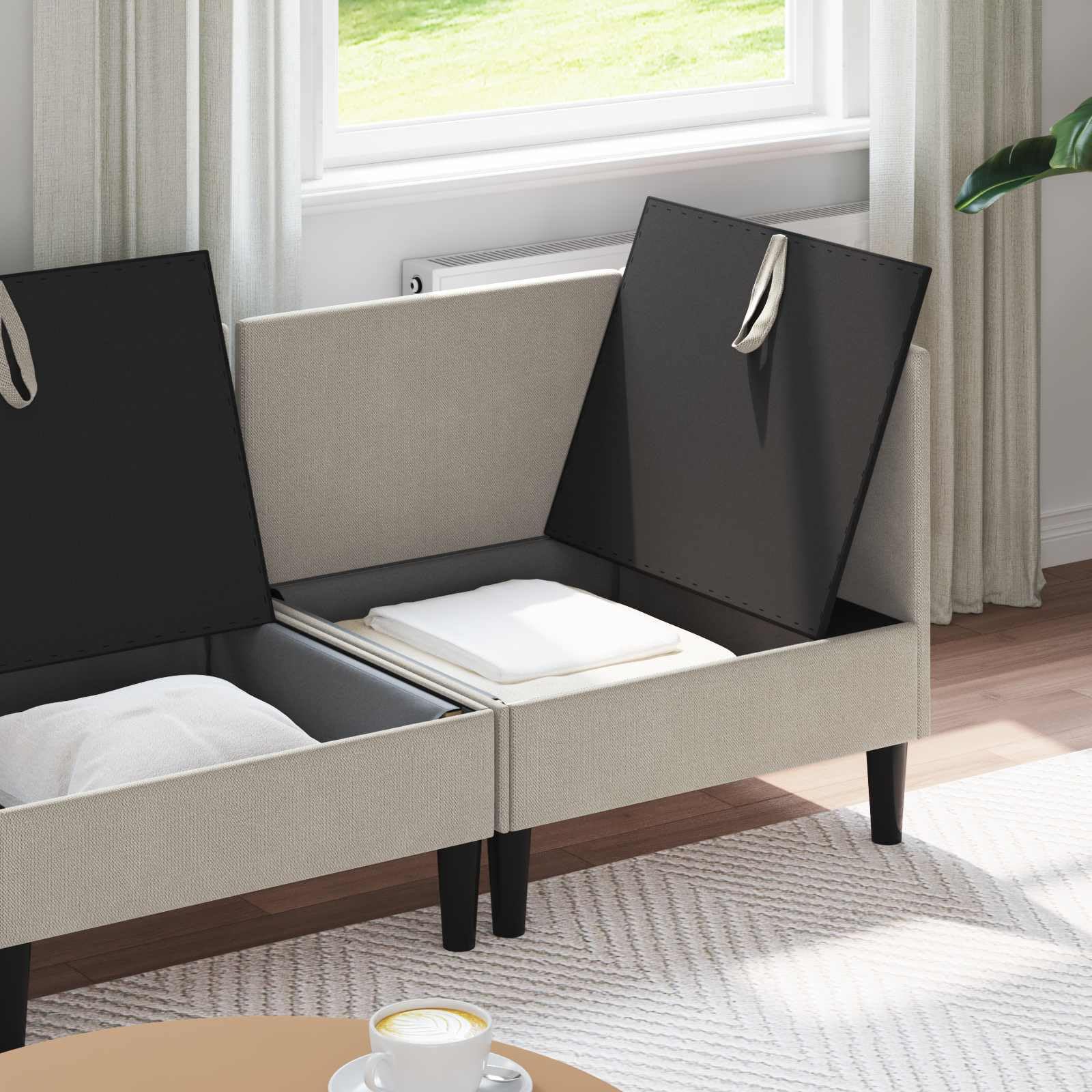 Genérico Juego de Muebles de salón 4 uds. Avena Tela,Mobiliario,Sofás,280 x 70 x 82 cm-3413784