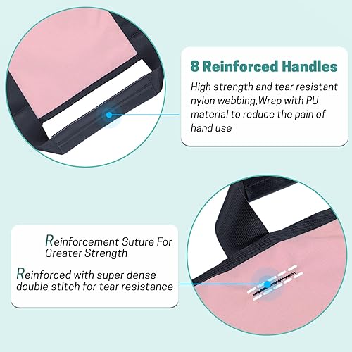Miniatura 5 de SWISSELITE Almohadilla de posicionamiento con asas reforzadas, hoja de transferencia de 48 × 40 pulgadas para personas mayores, discapacitados,
