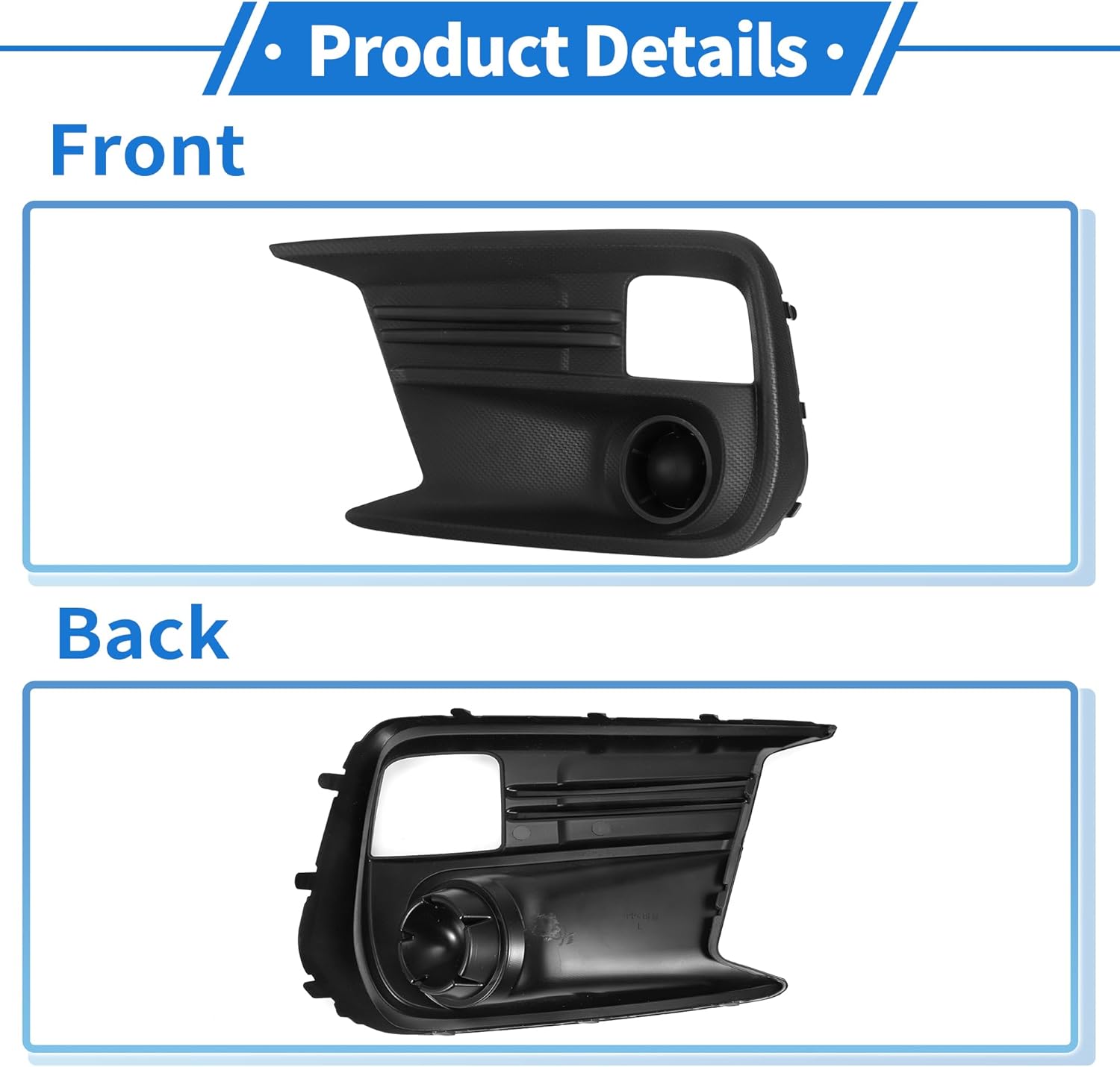 Fog Light Grill Front Lower Bumper Fog Light Cover Inserts No.57731VA370 for Subaru WRX 2018-2021 Black ABS 1 Pc Front Left Car