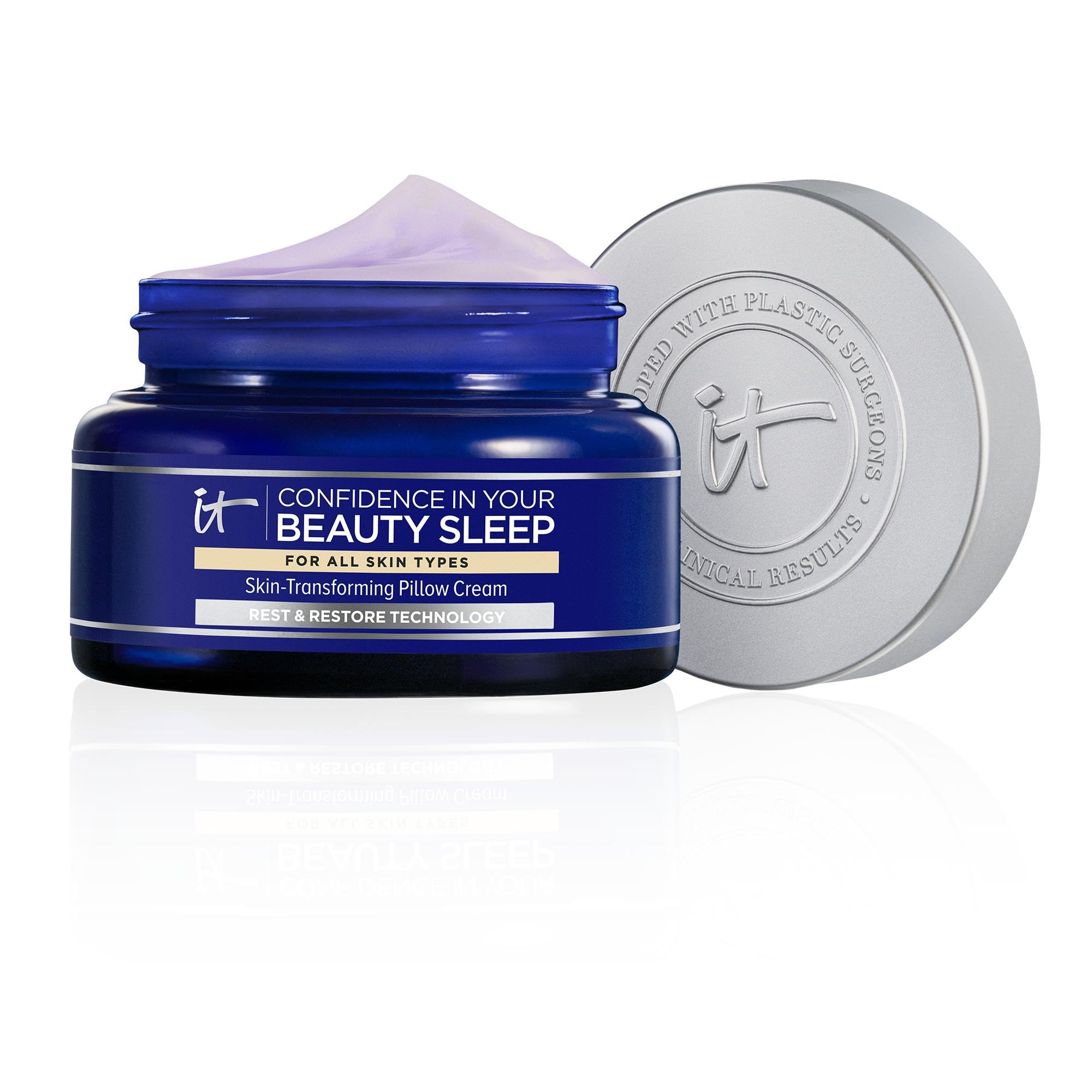 IT Cosmetics Confidence in Your Beauty Sleep, Feuchtigkeitsspendende hautregenerierende Nachtcreme für das Gesicht, Gesichtscreme zur Milderung sichtbarer Zeichen der Hautalterung über Nacht