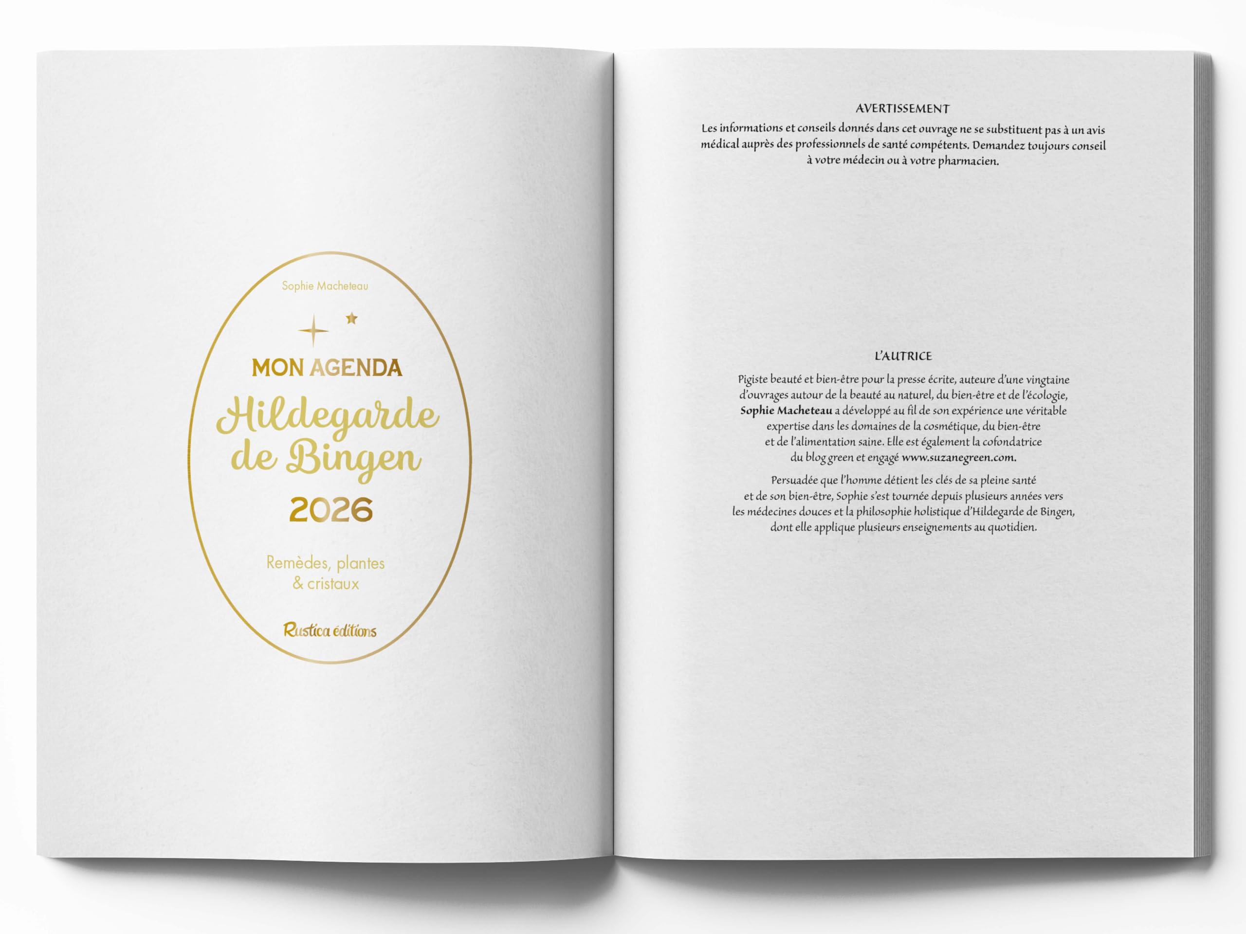 Mon agenda Hildegarde de Bingen 2026: Remèdes, plantes et cristaux