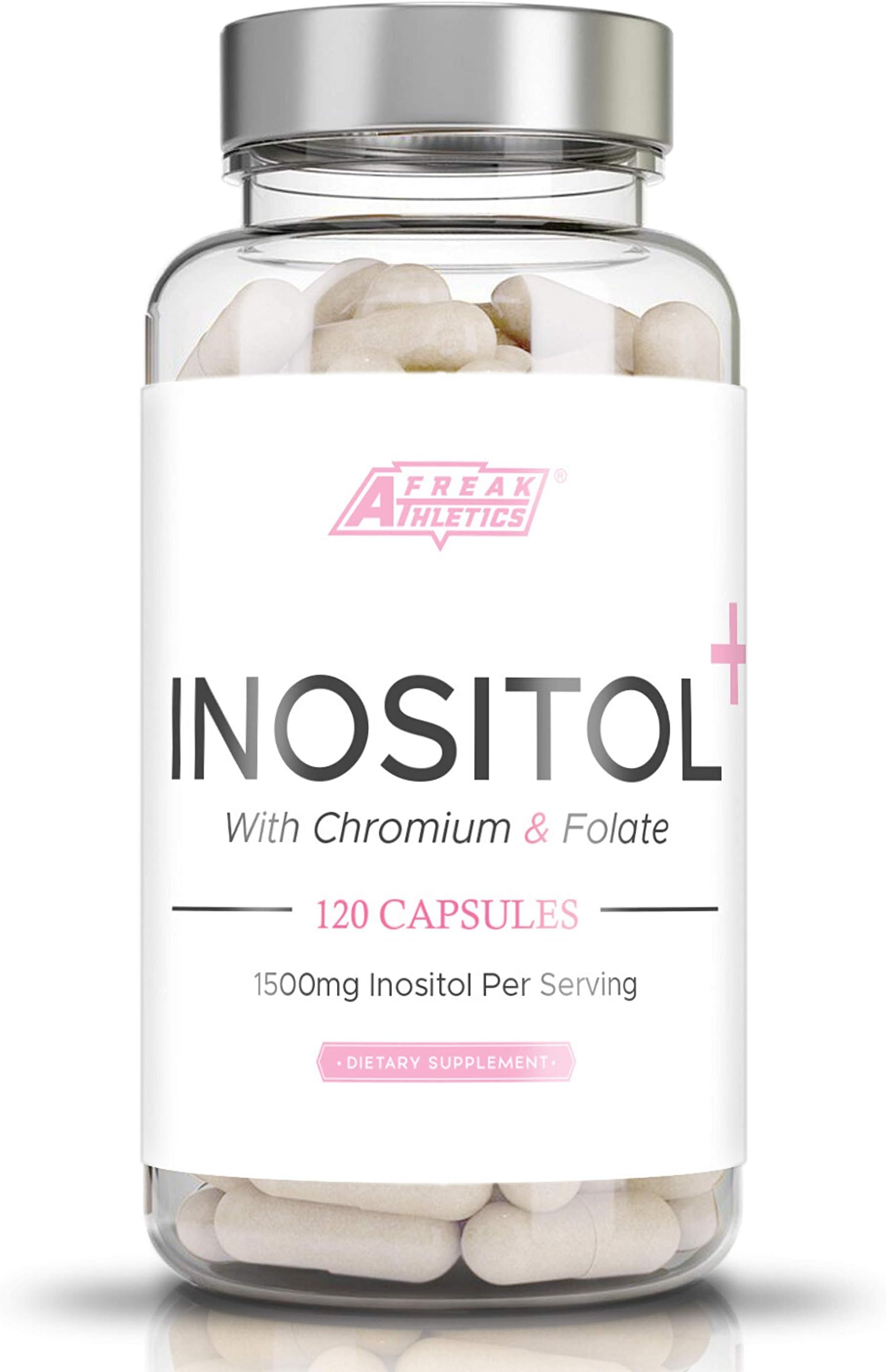 Freak Athletics Myo-Inositol Capsules - Inositol Capsule with Chromium & Folate - 120 Capsules Vegan & Vegetarian Friendly - UK Made