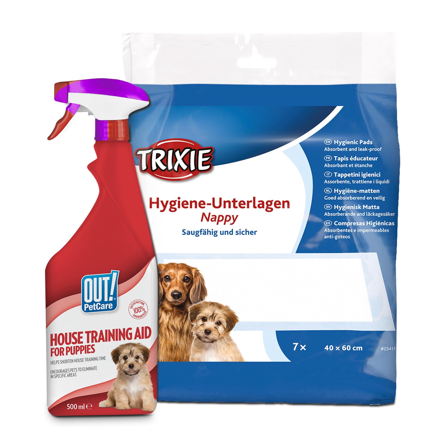 Combo of OUT Toilet Training Aid for Puppies 500ml and Trixie Nappy Puppy Pad for Dogs (7 Pieces), Extremely Absorbent Puppy Pad (B09RK3WZG3) Amazon Price History, Amazon Price Tracker
