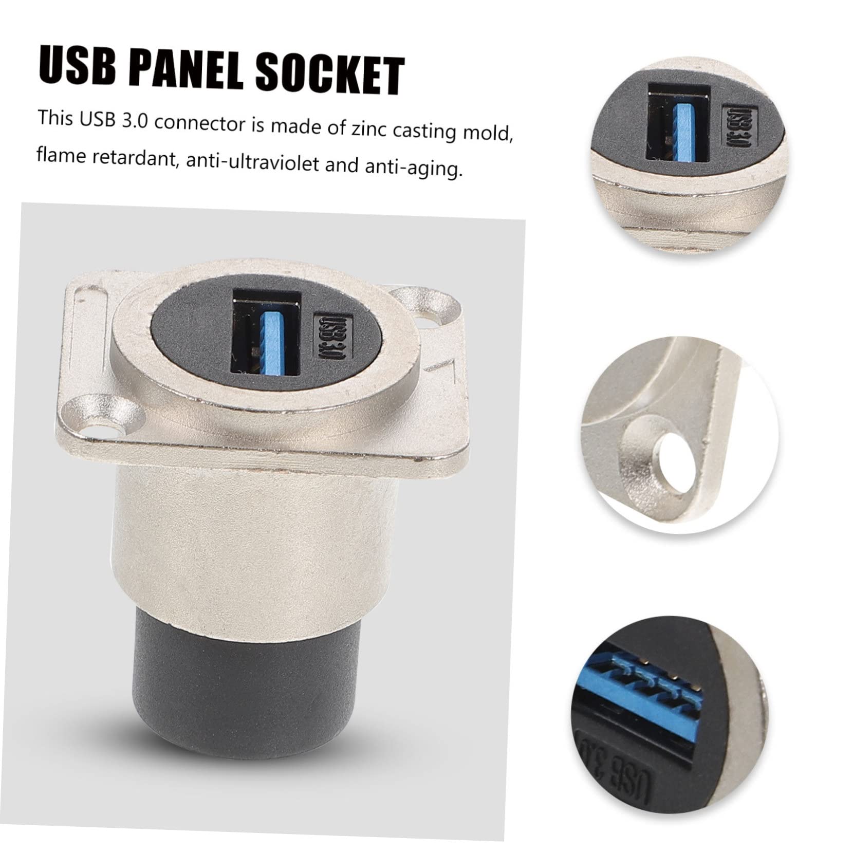 PartyKindom 10stücke USB Panel Mount Coupler Hochgeschwindigkeits-datenübertragung Durchgangsadapter Für Gehäusemontage Mit Schutzdeckel Für Externe USB-anschlüsse