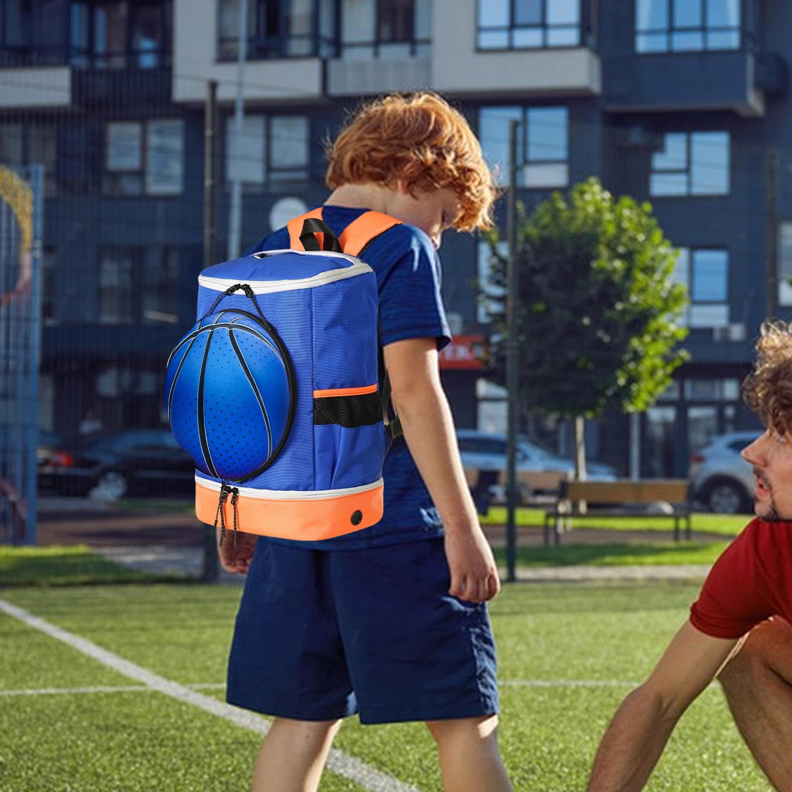Zaino per borsa da basket, zaino da calcio per uomo | Borsa portaoggetti | per zaino da calcio,Borsa da calcio di grande capacità, zaino da pallavolo con scomparto per palloni per basket, pallavolo, c