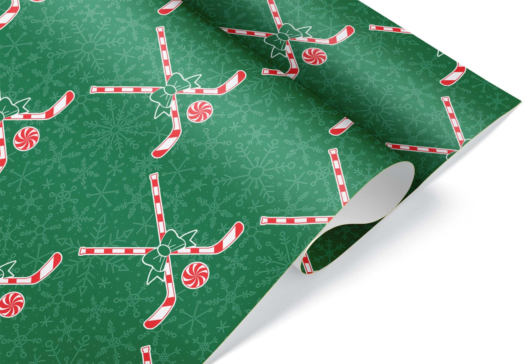 Amazon.com: Sport Theme Thick Christmas Gift Wrap, Ice Hockey Xmas ...