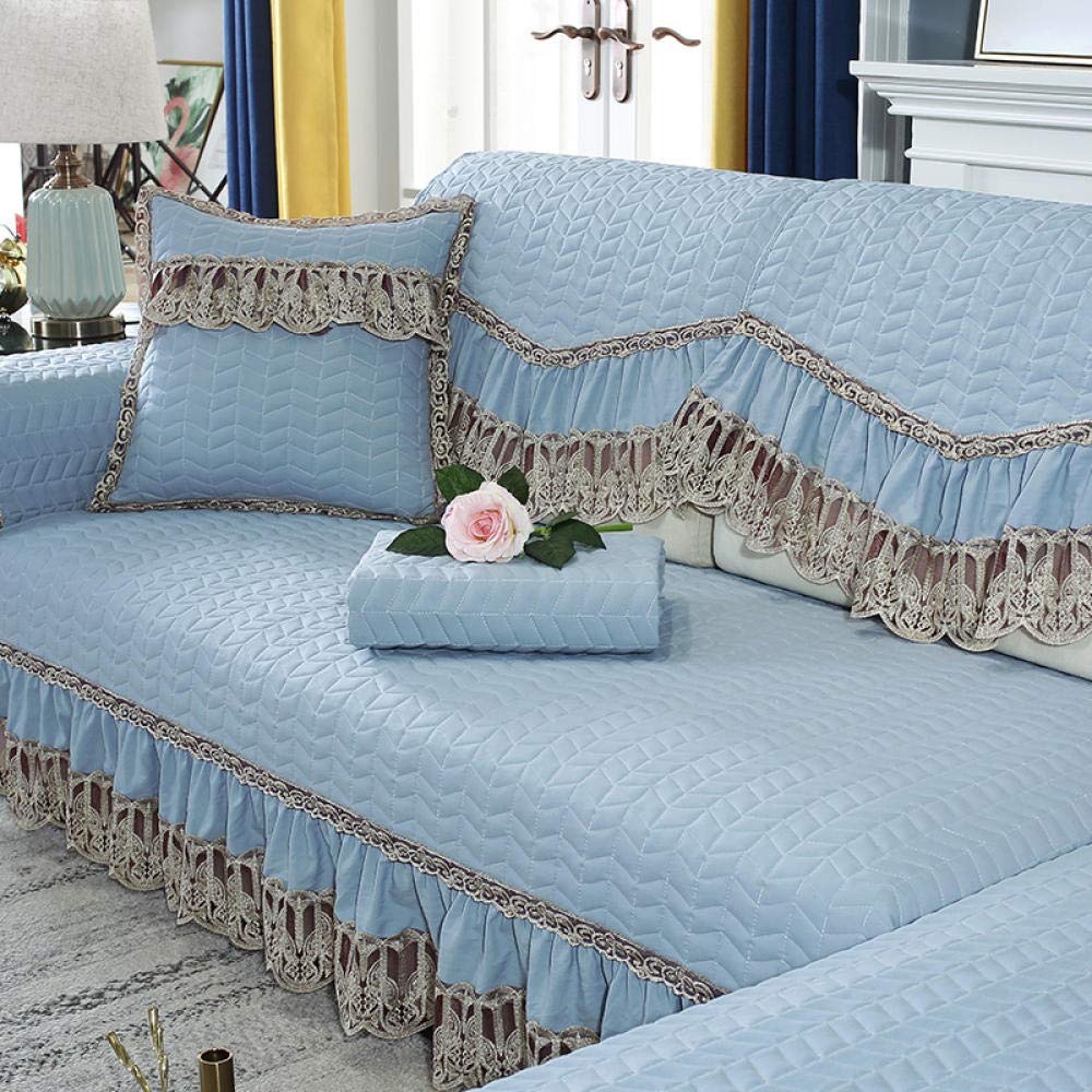 OKJK Sofa Slipcovers,Sofa Cushion Non-Slip Modern Home Sofa Cover Four Seasons Universal@Sky Blue_30*100Cm Hand Towel(1Pcs)
