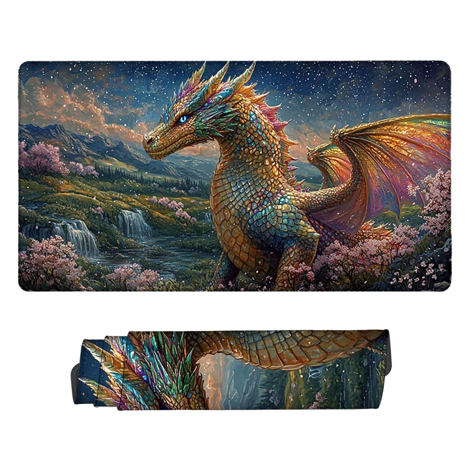 Podkładka pod mysz, podkładka pod mysz do gier ze zwierzętami smoki podkładka pod mysz 1200 x 600 mm duża podkładka pod mysz biurkowa biurko, odpowiednia do notebooków i komputerów stacjonarnych