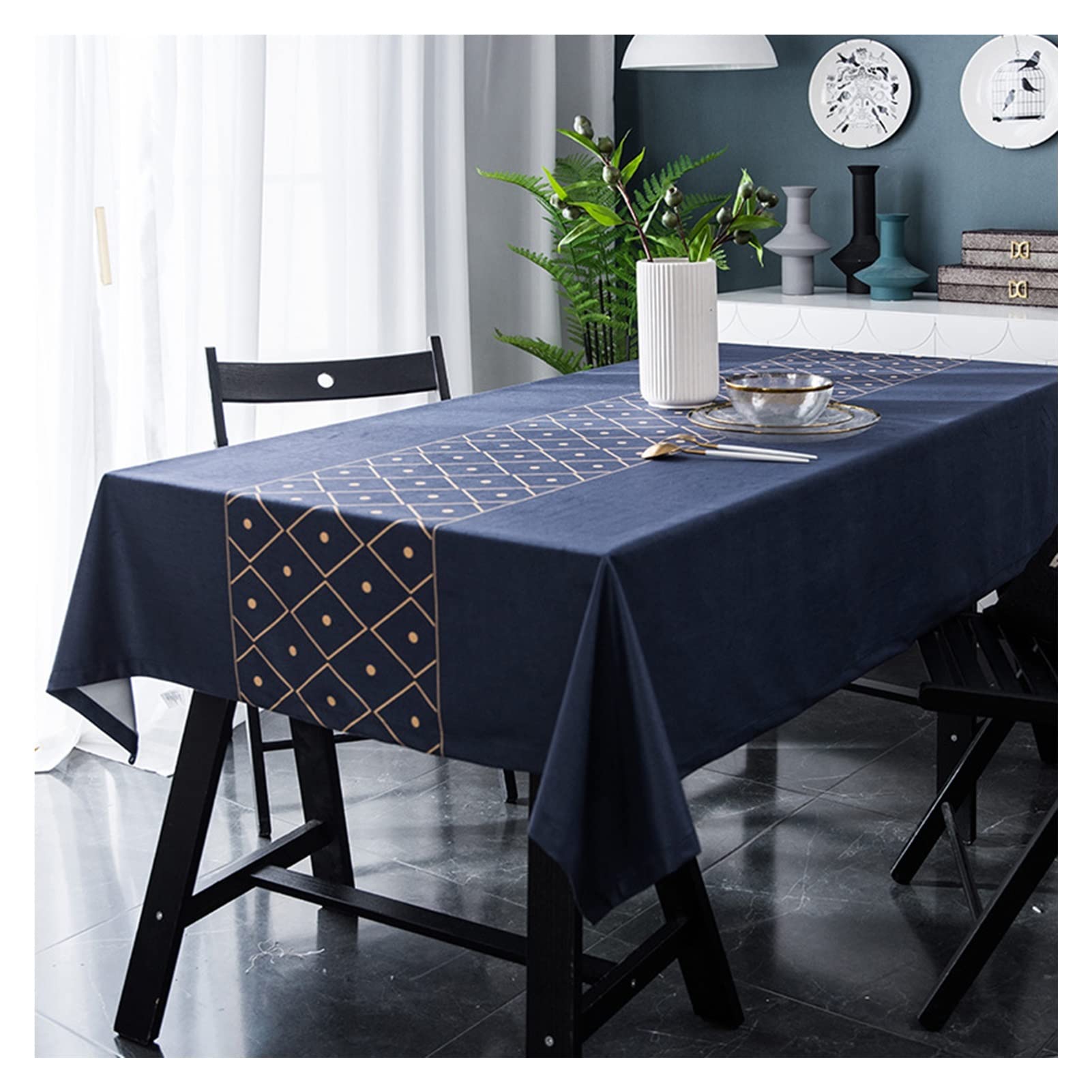 AWSAD Rectangular Table Cloth Washable Table Cover, Soft to The Touch Thick Wear-Resistant and Durable Suede Table Cloth (Size : 140x200cm)