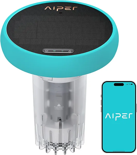 AIPER HydroComm Smart Pool Monitor, 24/7 Digital Water Testing for Pools, Hot Tubs & Spas, 5-in-1 Accurate Testing, App Control, Customized Optimization Tips, Blue