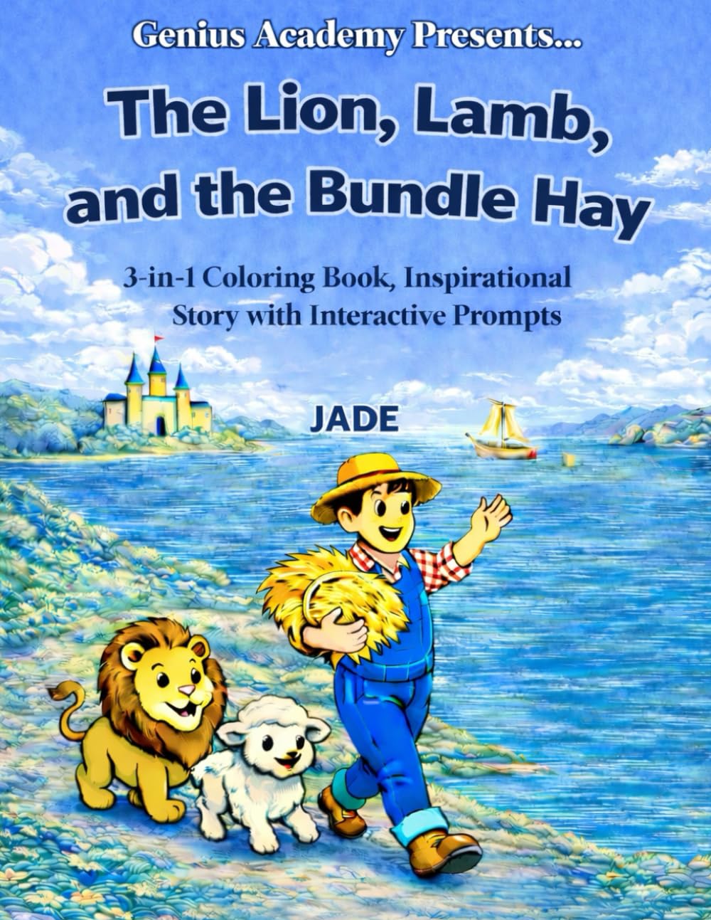 The Lion, the Lamb, and the Bundle of Hay: A Clever Problem-Solving Adventure 3-in-1 Coloring Book, Inspirational Story with Interactive Prompts