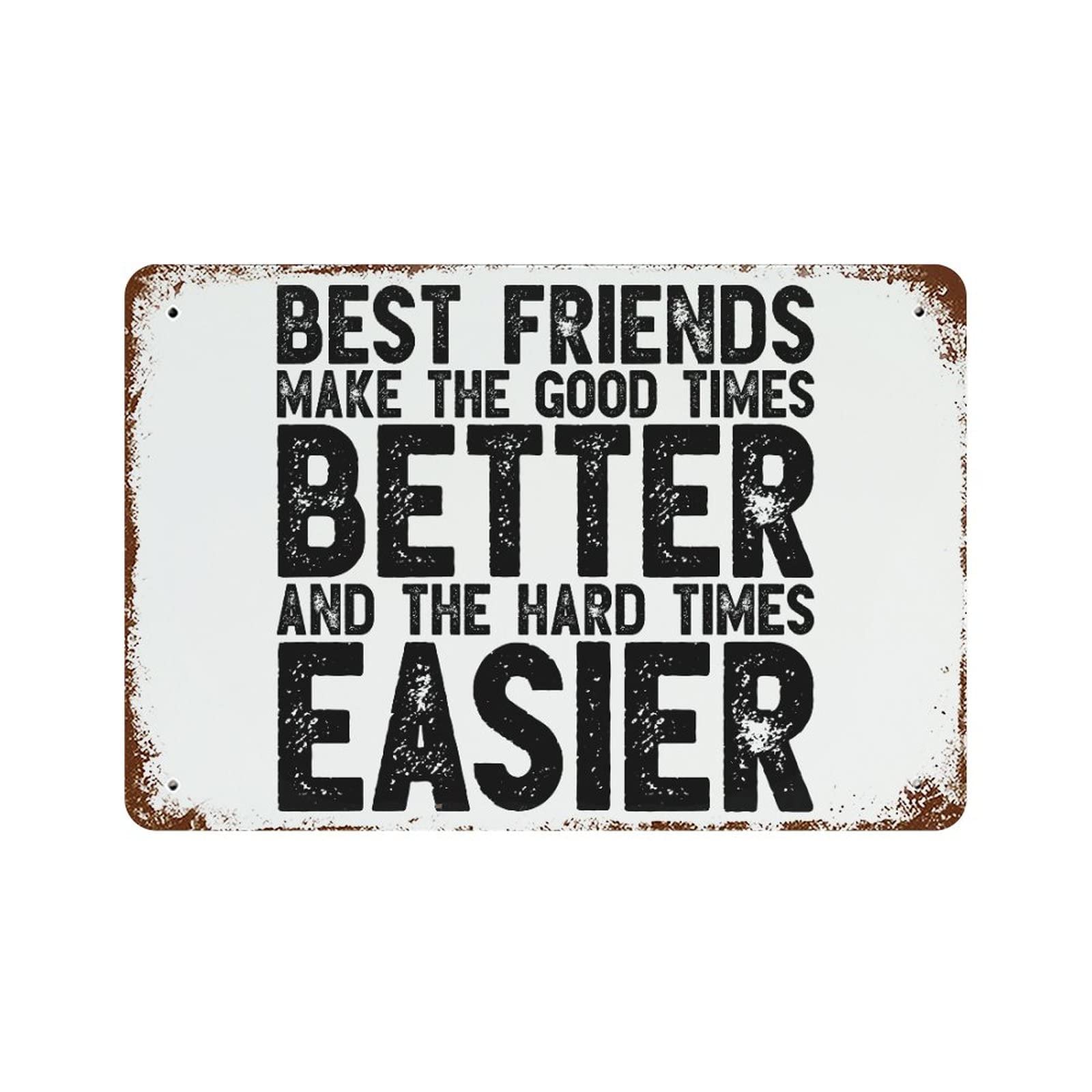 Plaque vintage Friends décorative pour bar et maison chaleureuse