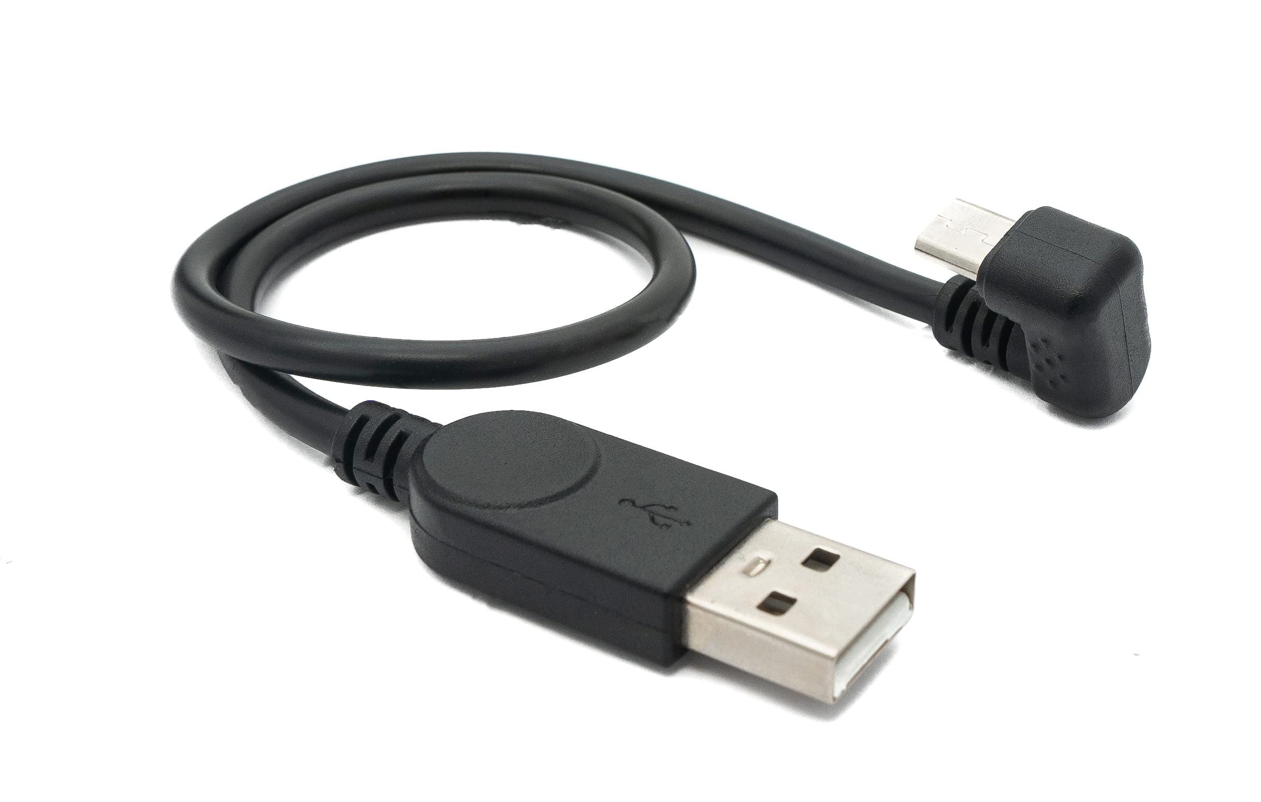 SYSTEM-S USB 2.0 Kabel, 30 Cm, Micro-B Auf A Mit Winkelstecker – Schnelles Laden & Daten