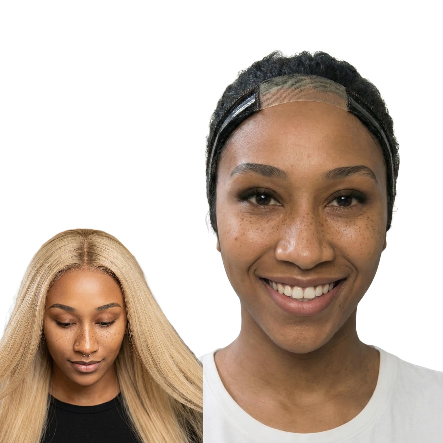 LIT UNICORNS LUX GRIP Lace Wig Gripper Band - Fully Adjustable Extra Wide Lace - Premium Non Slip for Lace Front and All Wigs - Brown