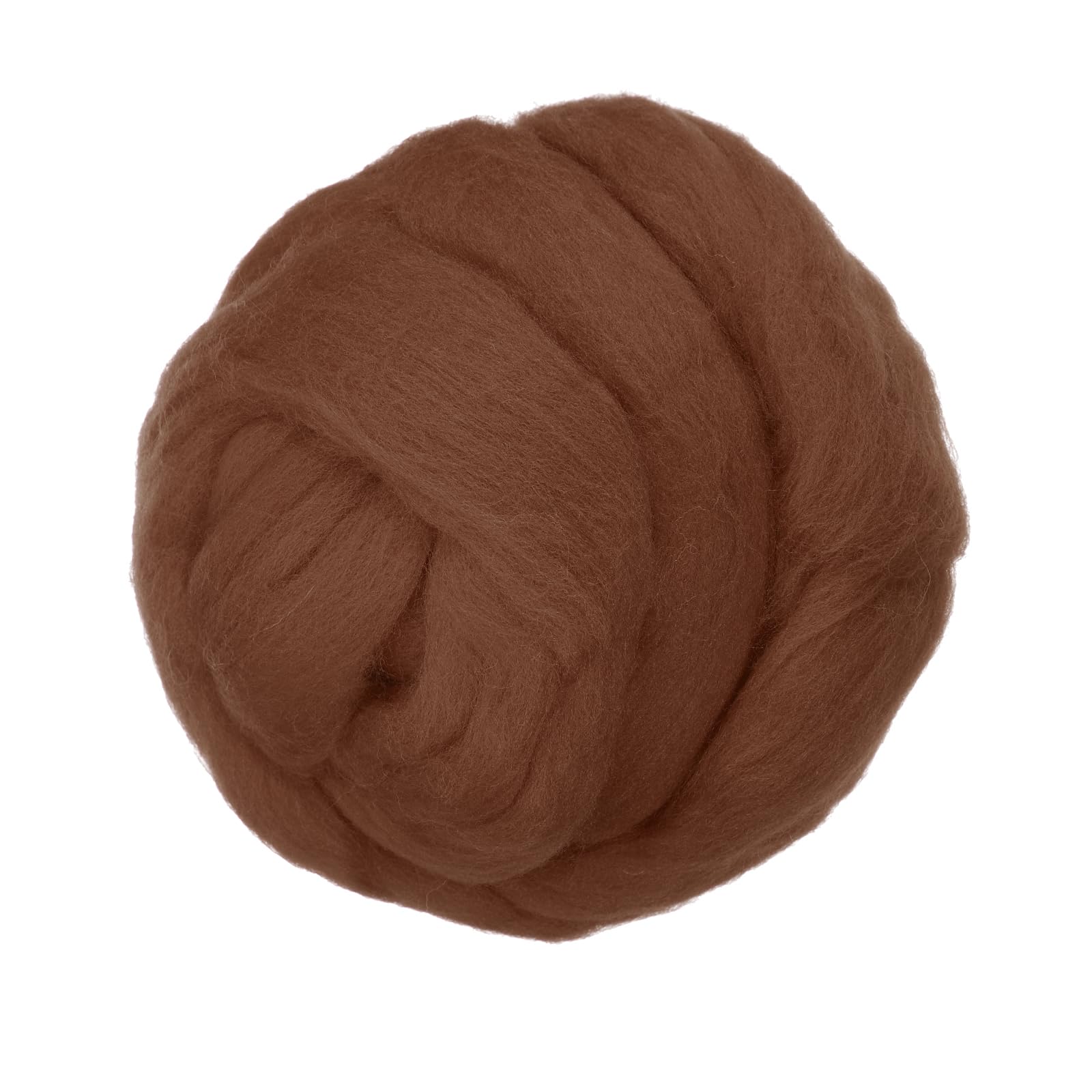 PATIKIL Wool Roving Yarn, 80G/2.82OZ Soft Felting Wool Pure Chunky Roving Yarn Bulk for Needle Felting Knitting Blanket Spinning Weaving DIY Craft, Light Brown