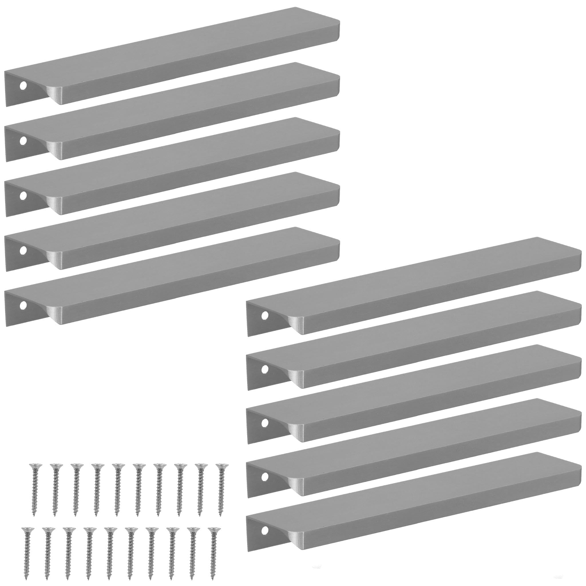 KOTARBAU® Tirador para muebles (180 mm), color plateado mate