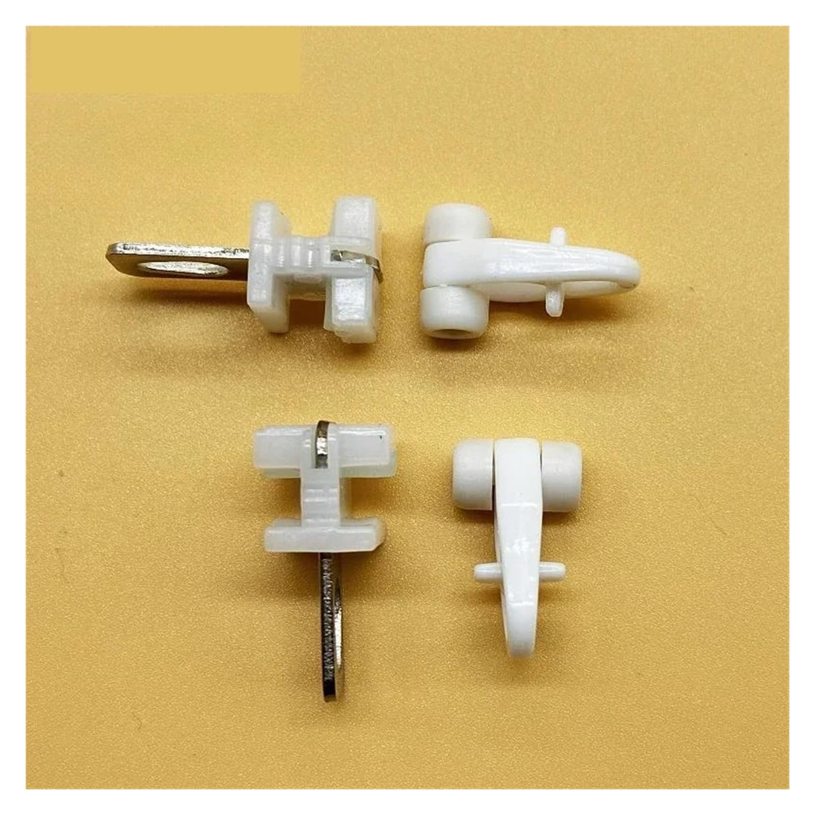 Polea de cortina antigua de plástico, riel recto, riel curvo, anillo de gancho, accesorios de riel de rodillo, 50 Uds. wanglan(E)