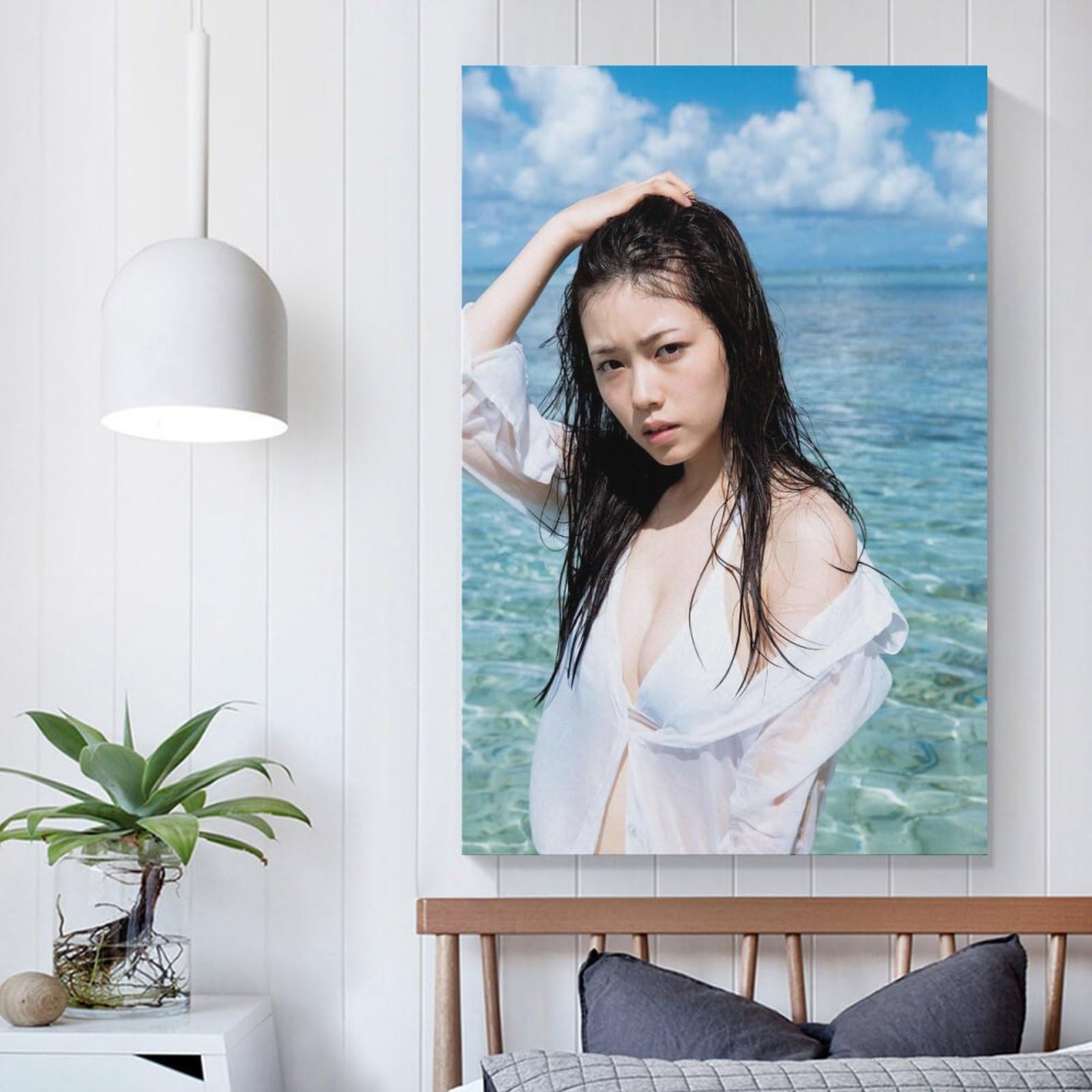 Amazon.co.jp: 小芝風花 女優 可愛 下着4 ポスター キャンバス 芸術