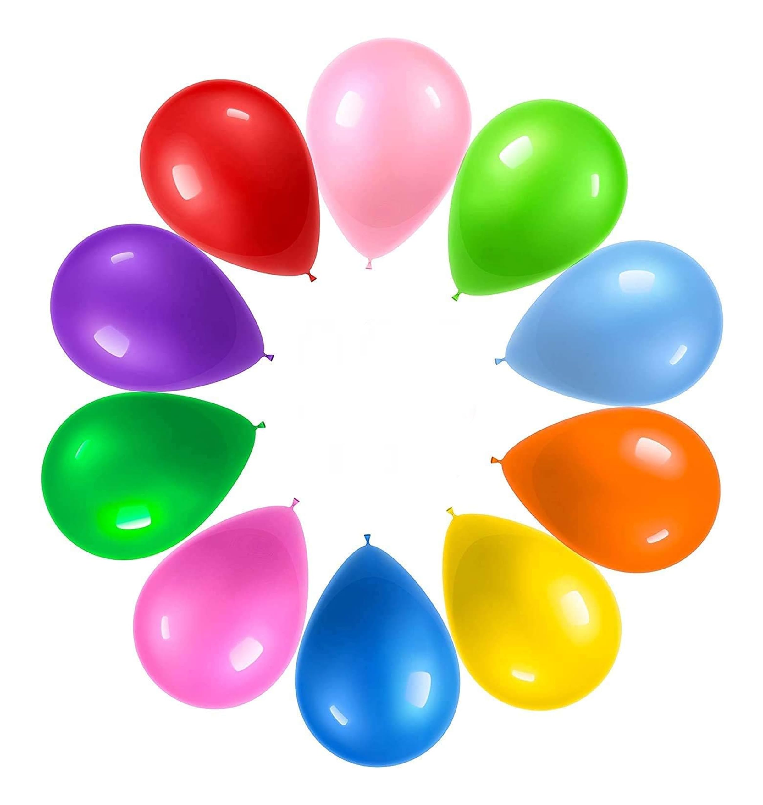 Prextex 125 Party Balloons 12 Inch 10 Assorted Rainbow Colors - Bulk Pack of Strong Latex Balloons for Party Decorations, Birthday Parties Supplies or Arch Decor - Helium Quality (8001150)
