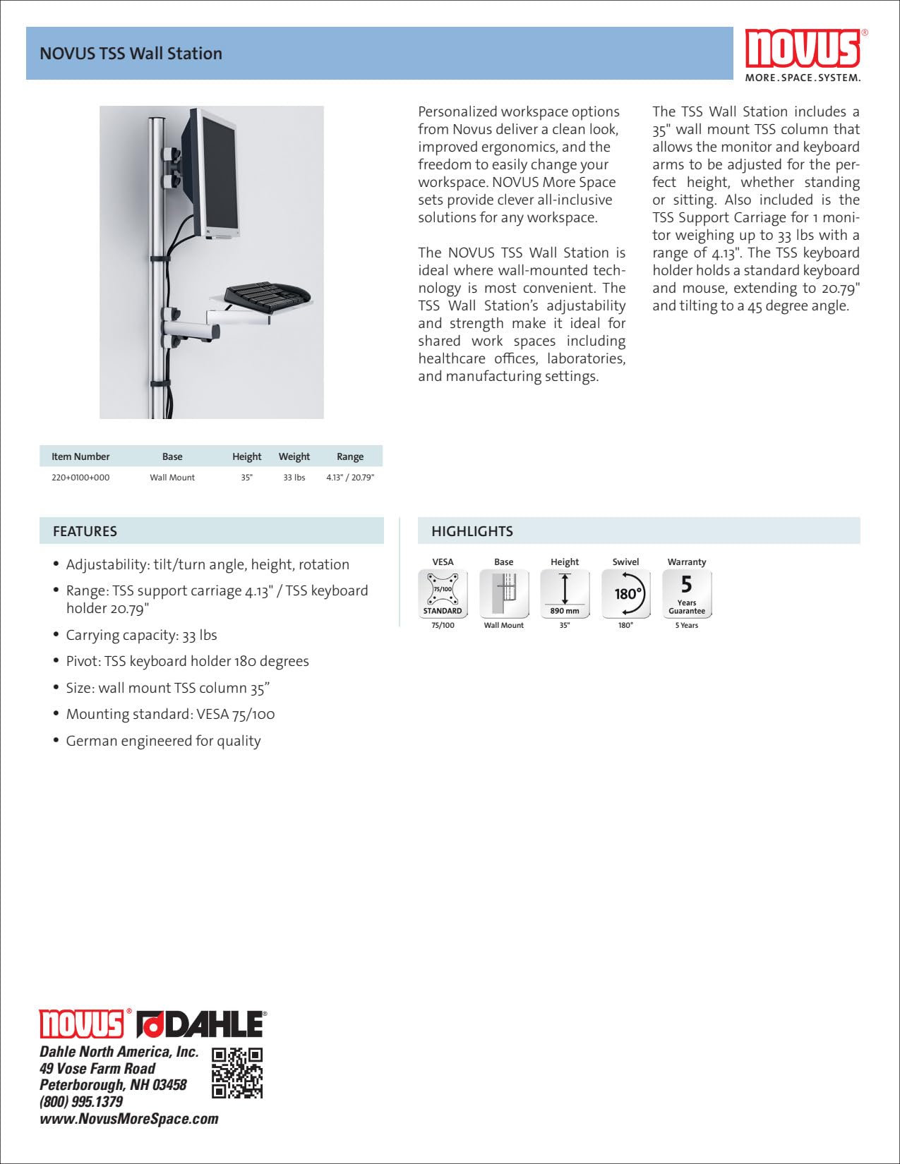 Novus Organisationsmittel MPS-Set TSS Wall Station