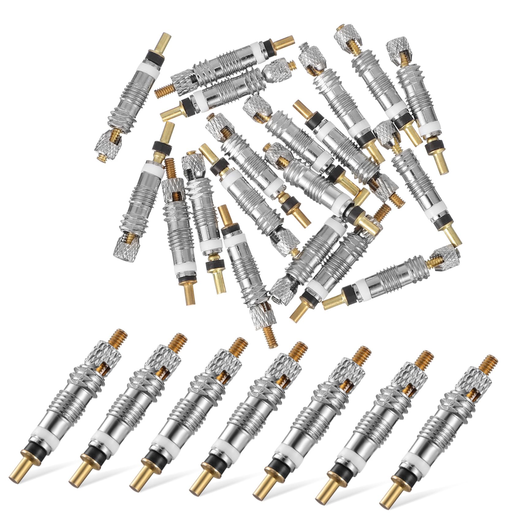 GALPADA Valve Cores for Bike Tires 20pcs Replacement Valve Core Set Universal Air Fittings Tool for Bicycles