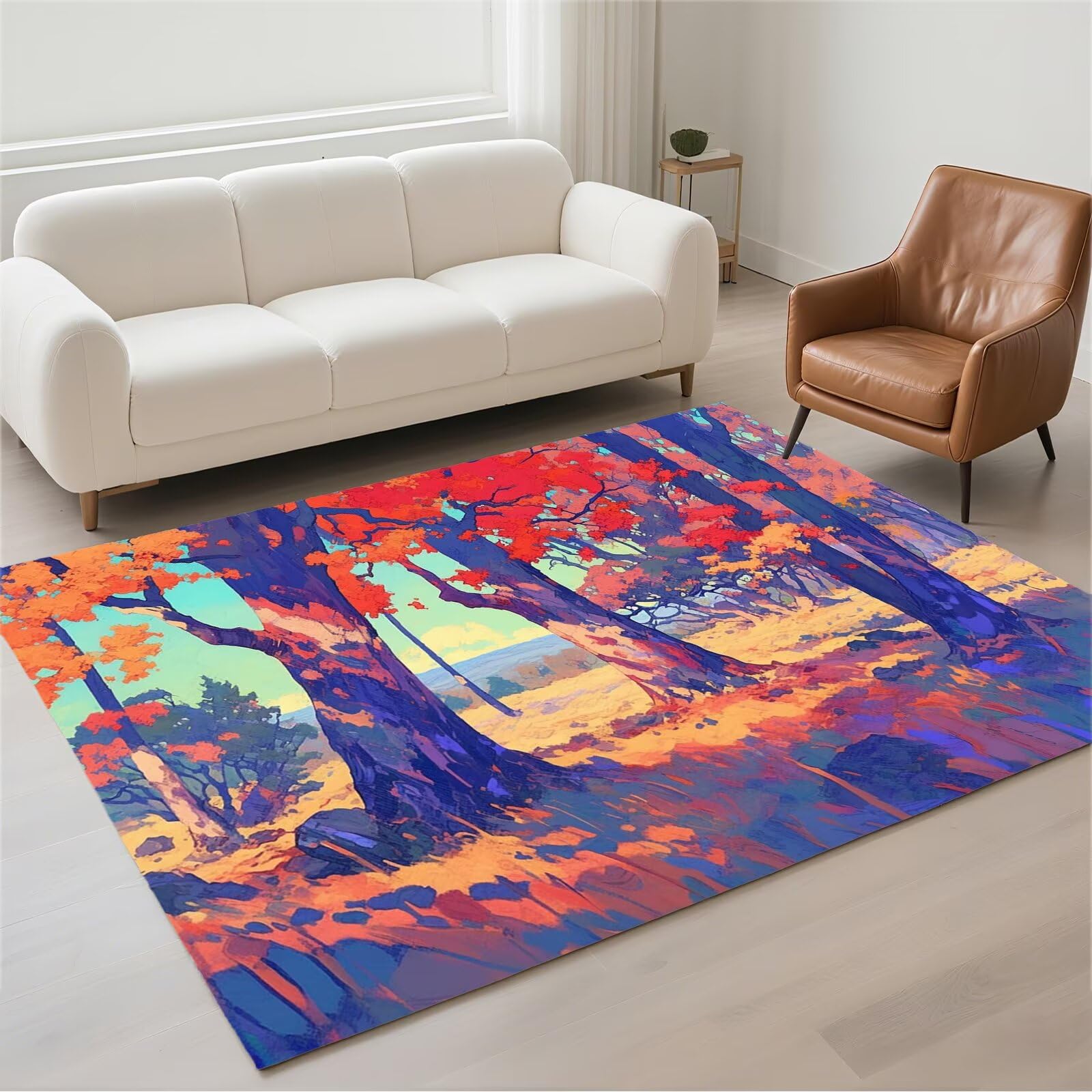 Résistant rug moderne rectangulaire grand tapis imperméable 80x150