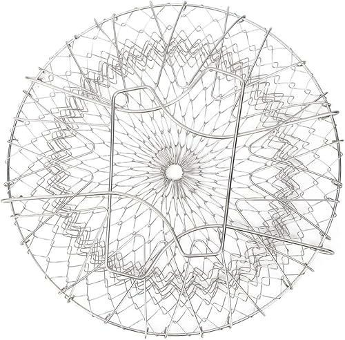 Miniatura 4 de Freidora fácil de 23 × 23 × 2 de acero inoxidable para enjuagar al vapor plegable cesta para freír alimentos fritos suministros de herramientas